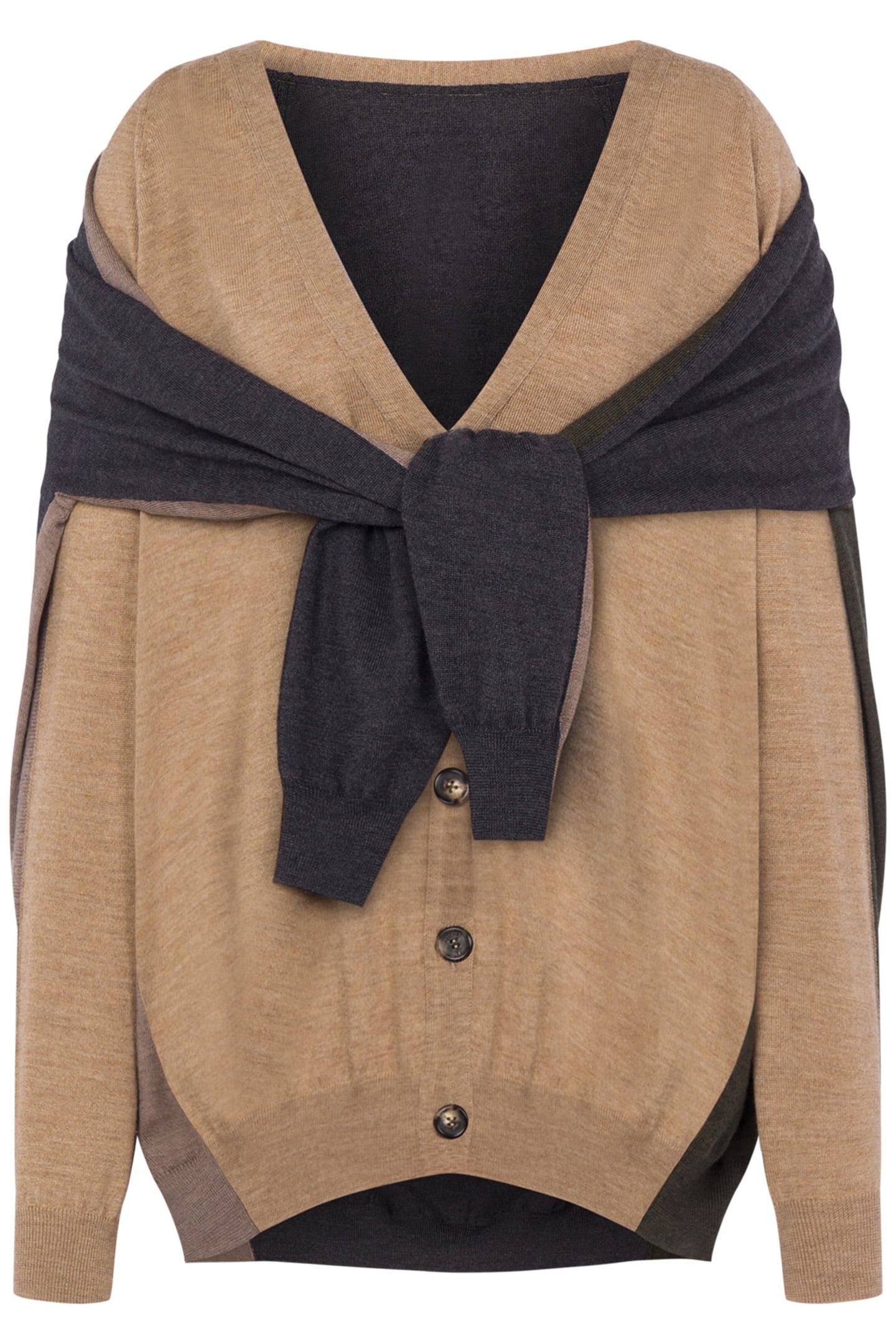 LAYER UP WOOL CARDIGAN BEIGE 3