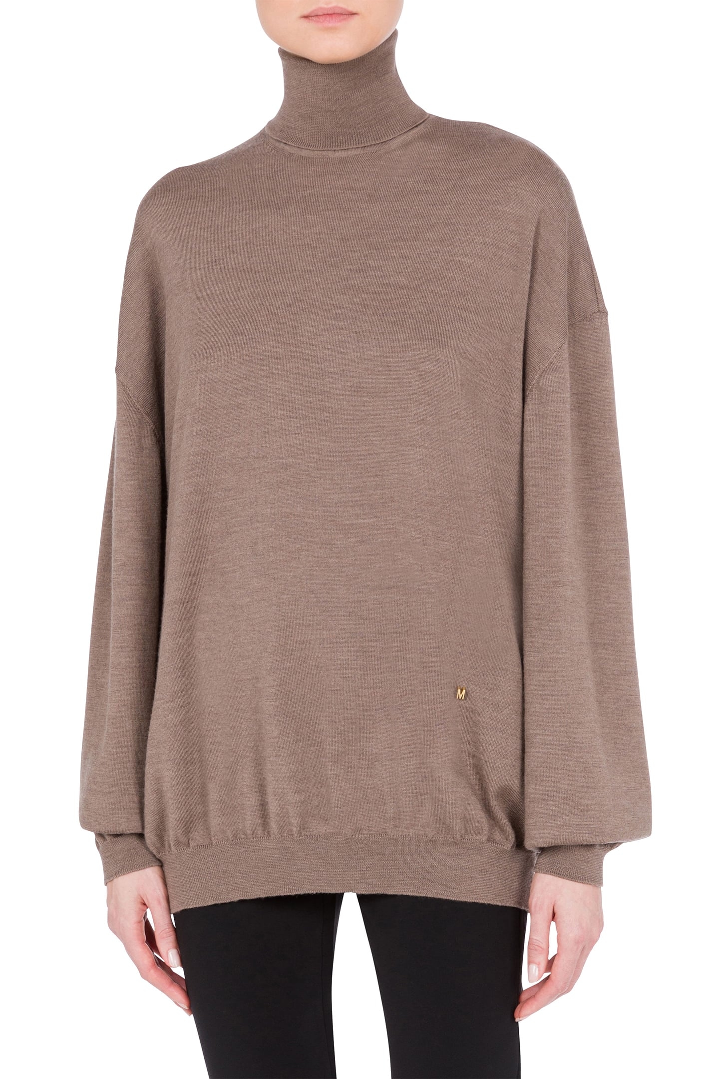 GOLDEN M WOOL TURTLENECK SWEATER BEIGE 1