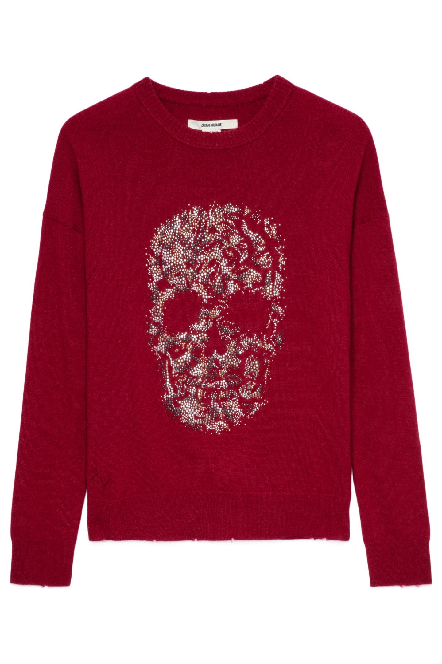GABY MULTI SKULL STRASS SWEATER WINE 4