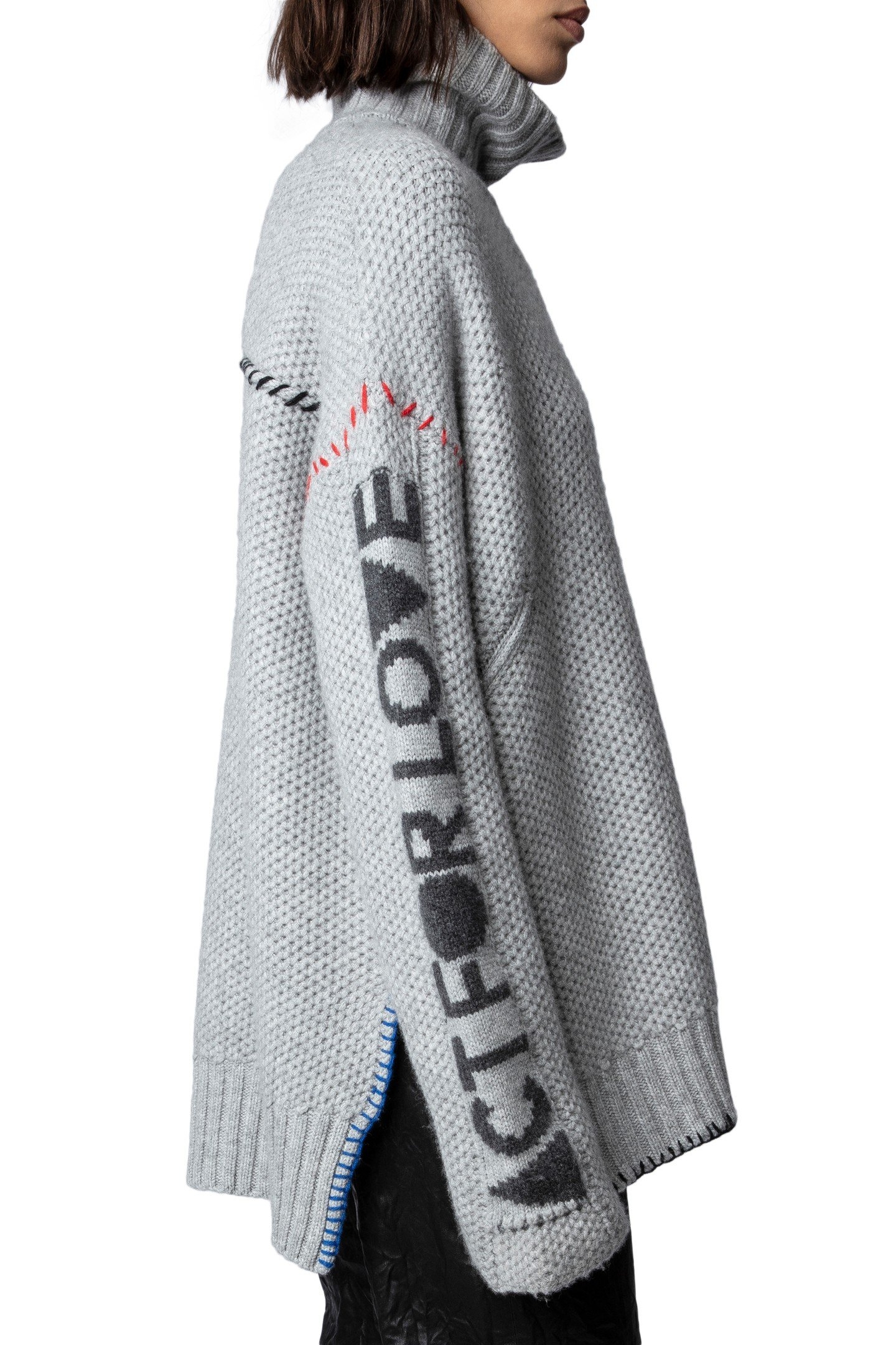 ALMA POCKET CASHMERE JUMPER GRIS CHINE 6