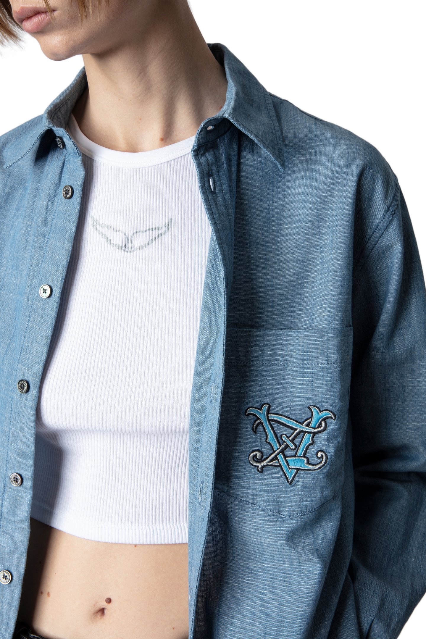 TASKI CHAMBRAY SHIRT LIGHT BLUE 7