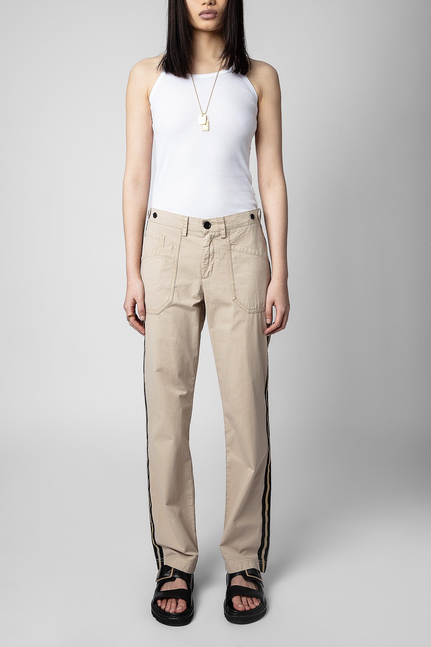 PAMELA COTON PANTS NATUREL 1