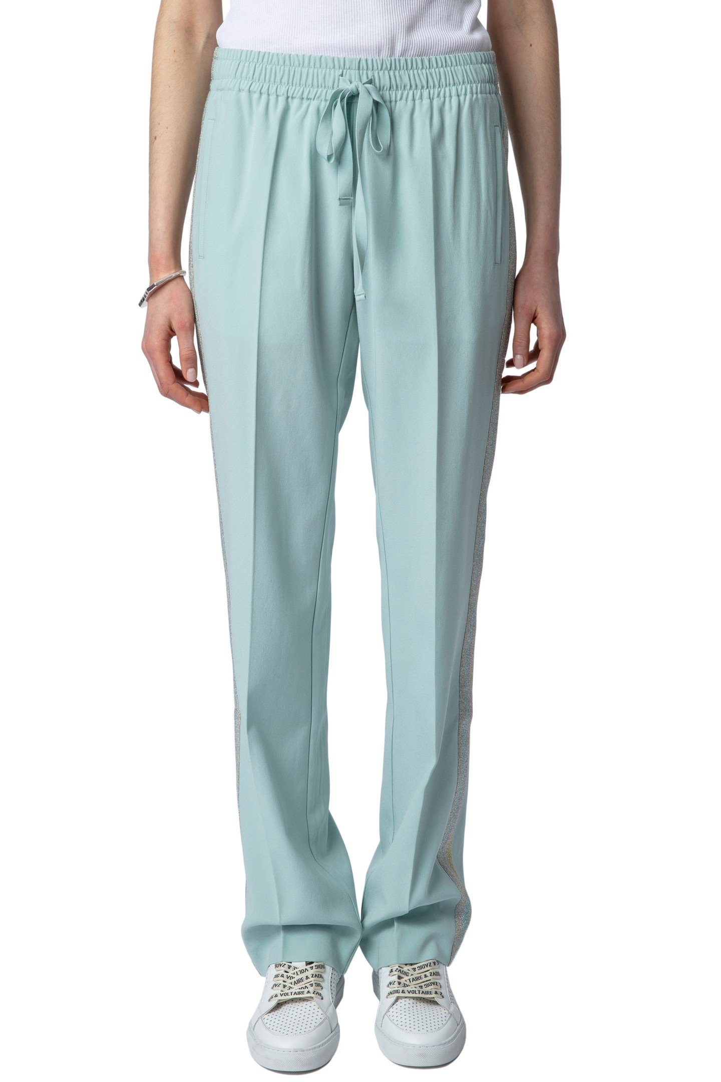 POMY CREPE PANTS CELADON 1