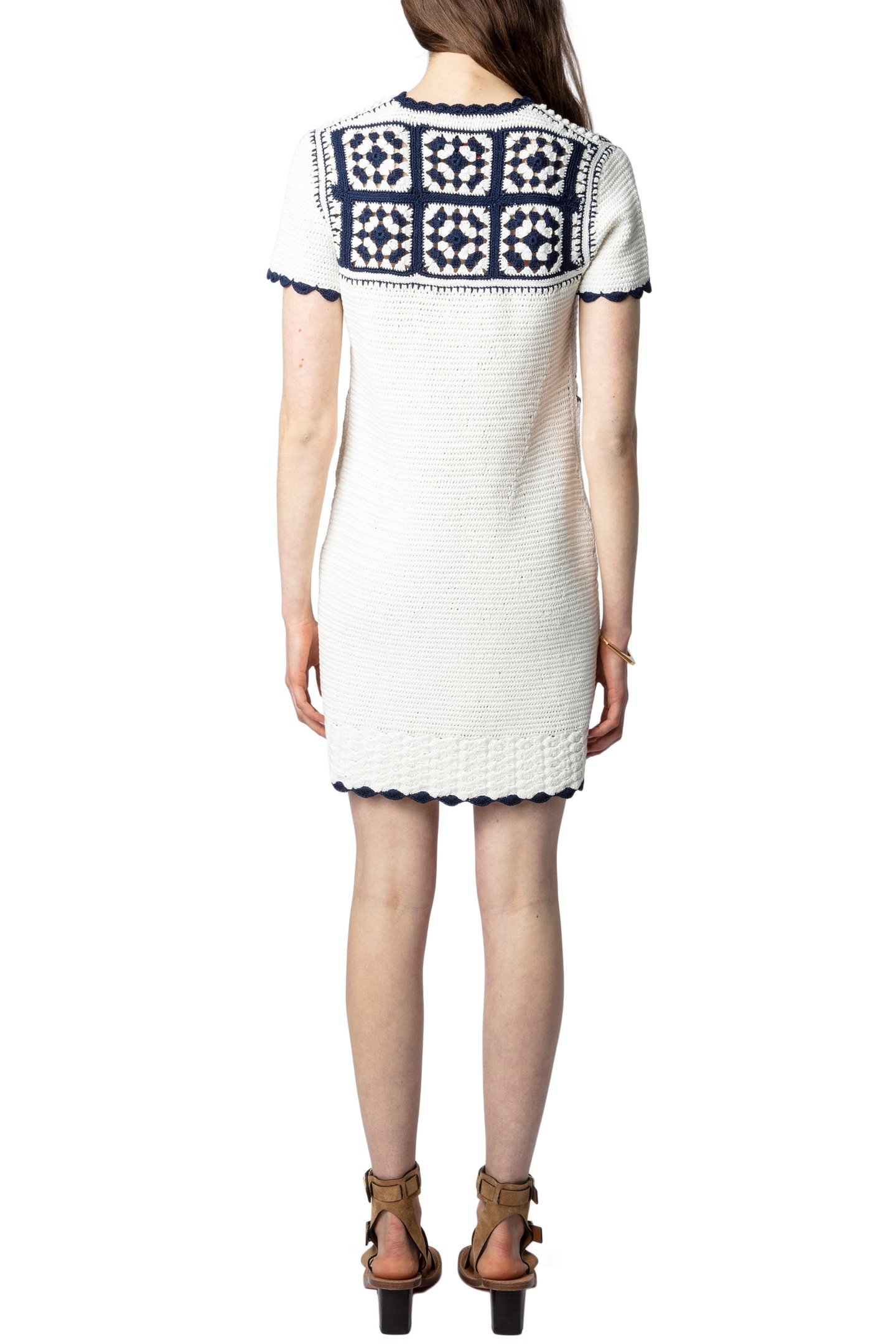 IMANY COTTON CROCHET DRESS ECRU 2