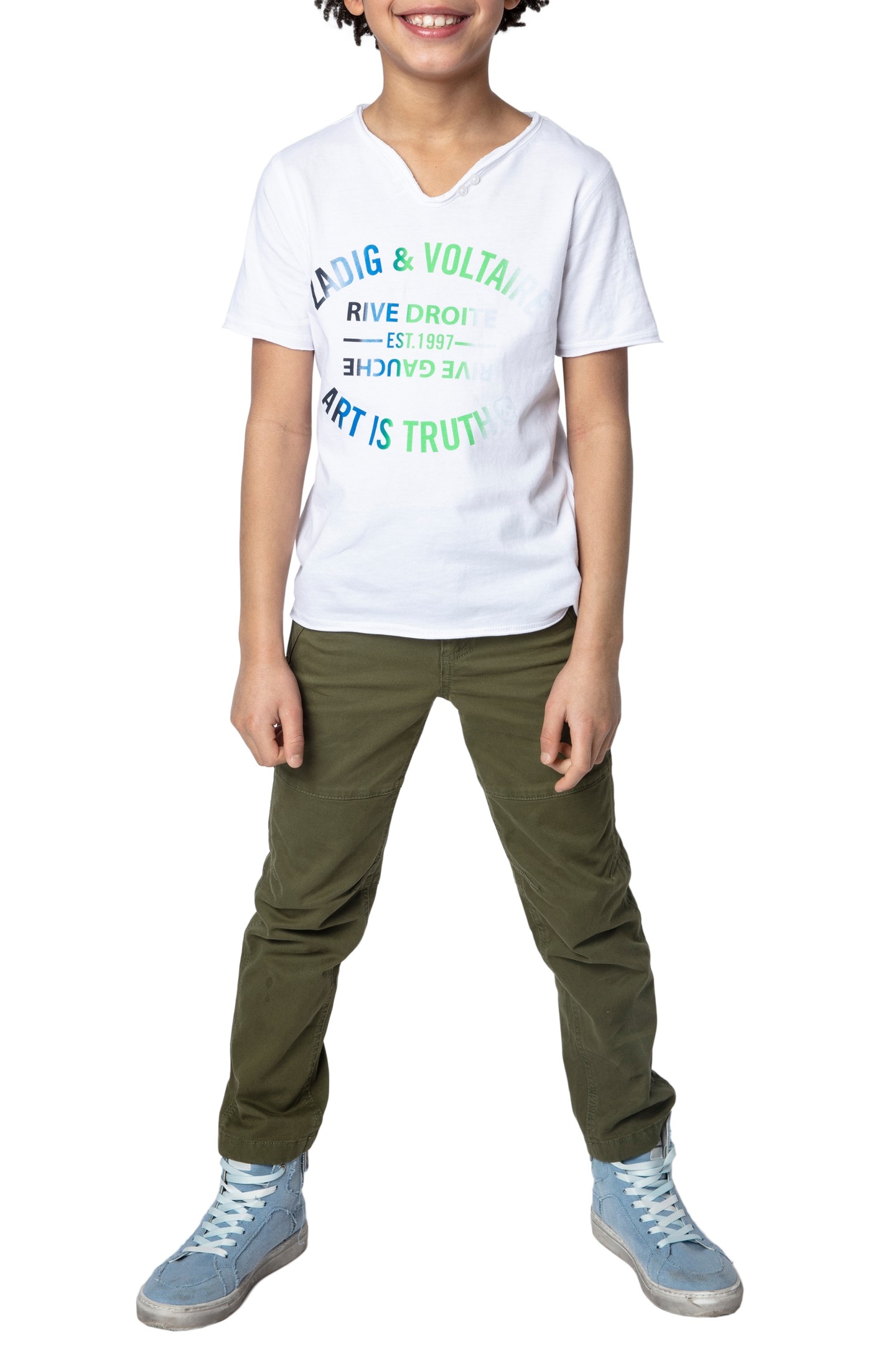 BOKER BOYS SHORT SLEEVES NAVY/WHITE 5