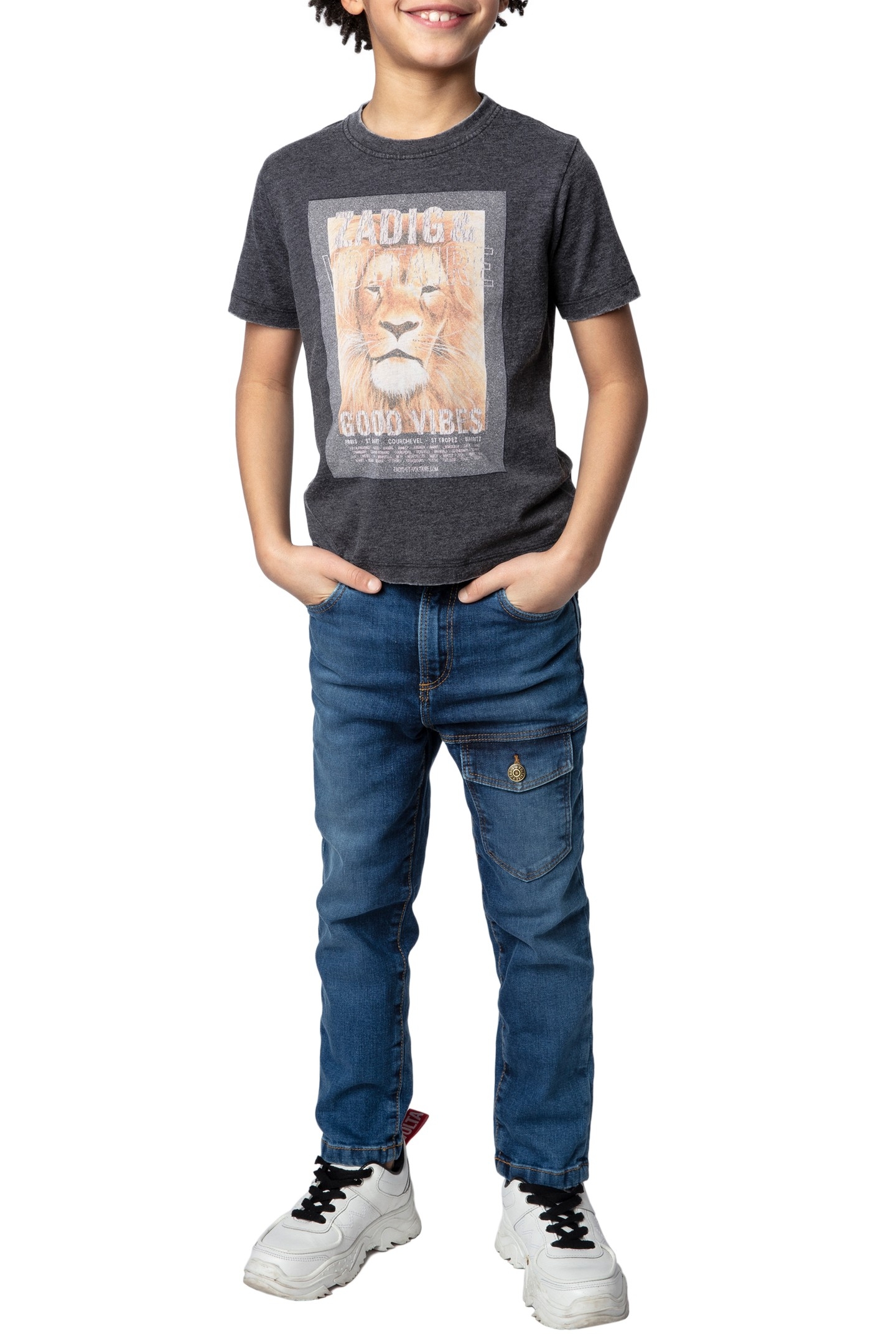 KITA BOYS SHORT SLEEVES GRIS CHINE 5