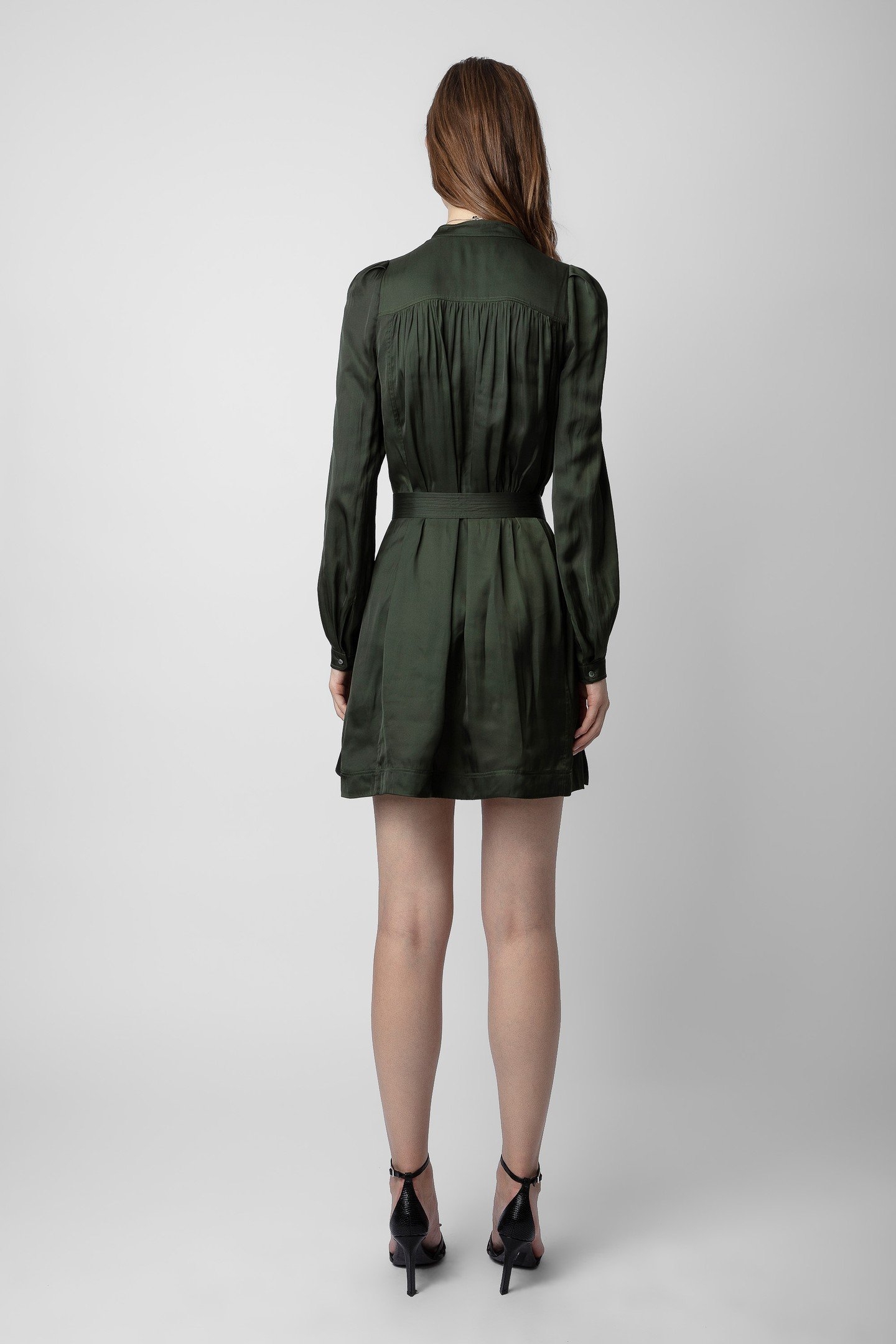 RITCHIN SATIN DRESS KAKI 3