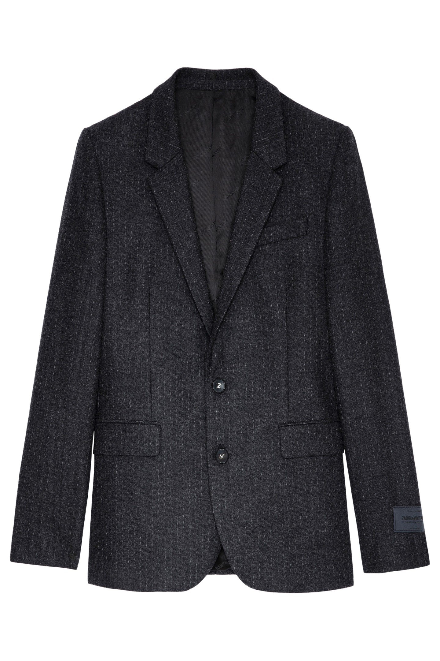 UNISEX VIKS WOOL FLANNEL STRIPE ANTHRACITE 1