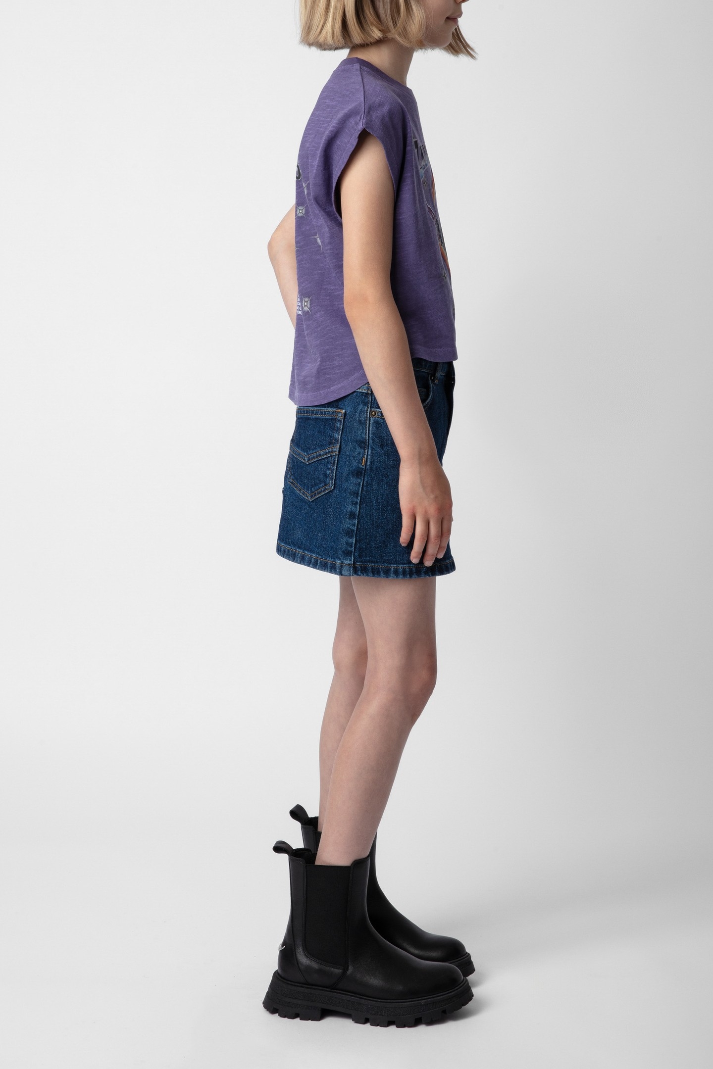 ANN GIRLS DENIM SKIRT BRUT 3