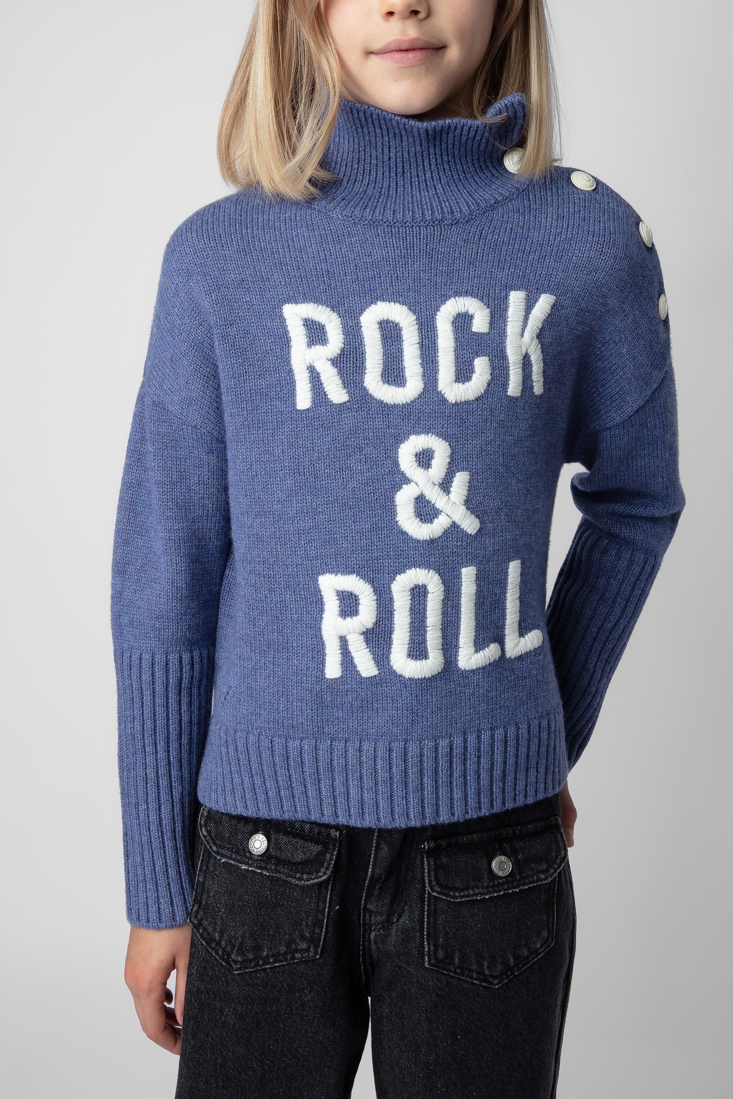 ALMA GIRLS SWEATER VIOLET 1