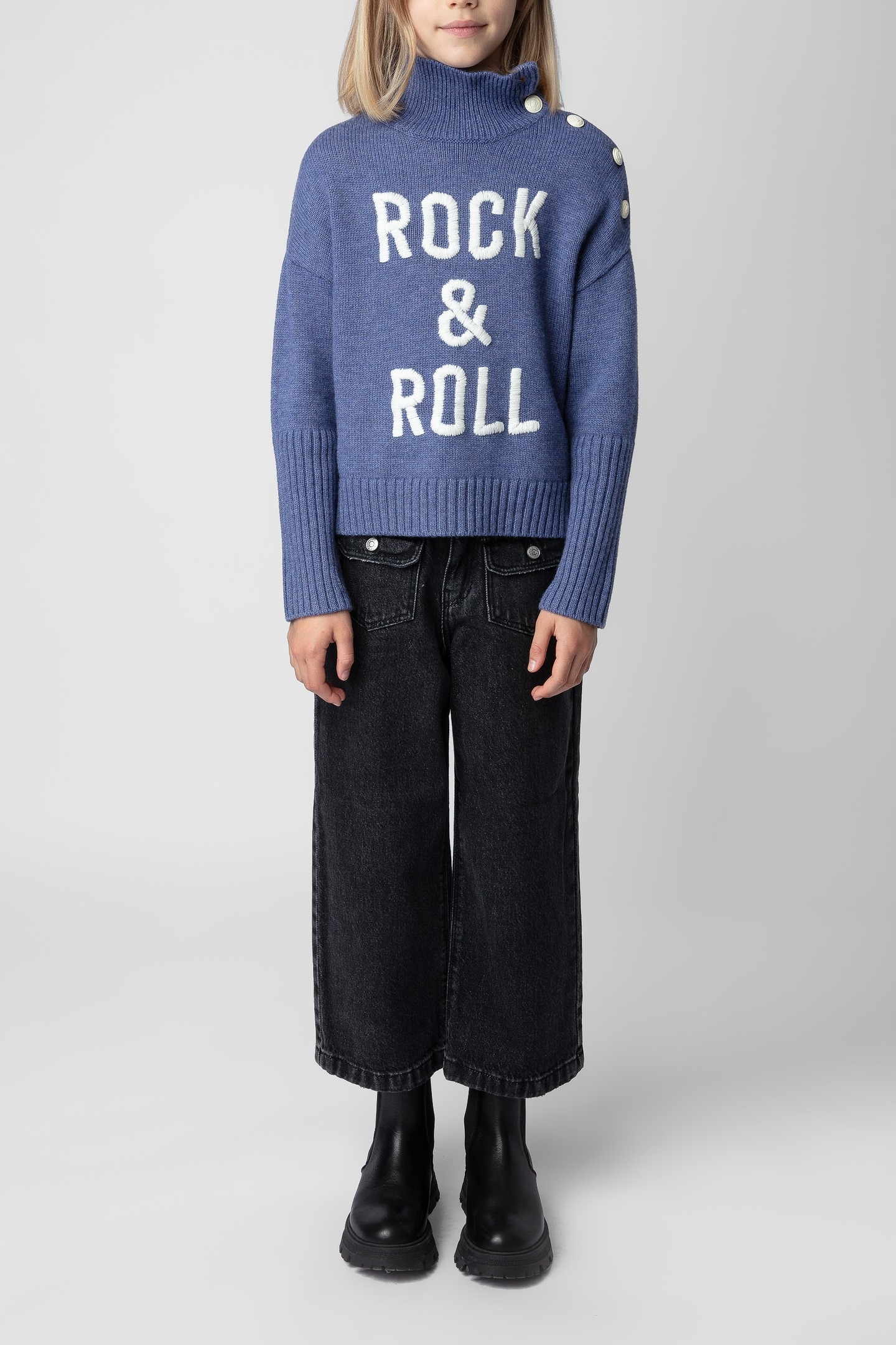 ALMA GIRLS SWEATER VIOLET 2