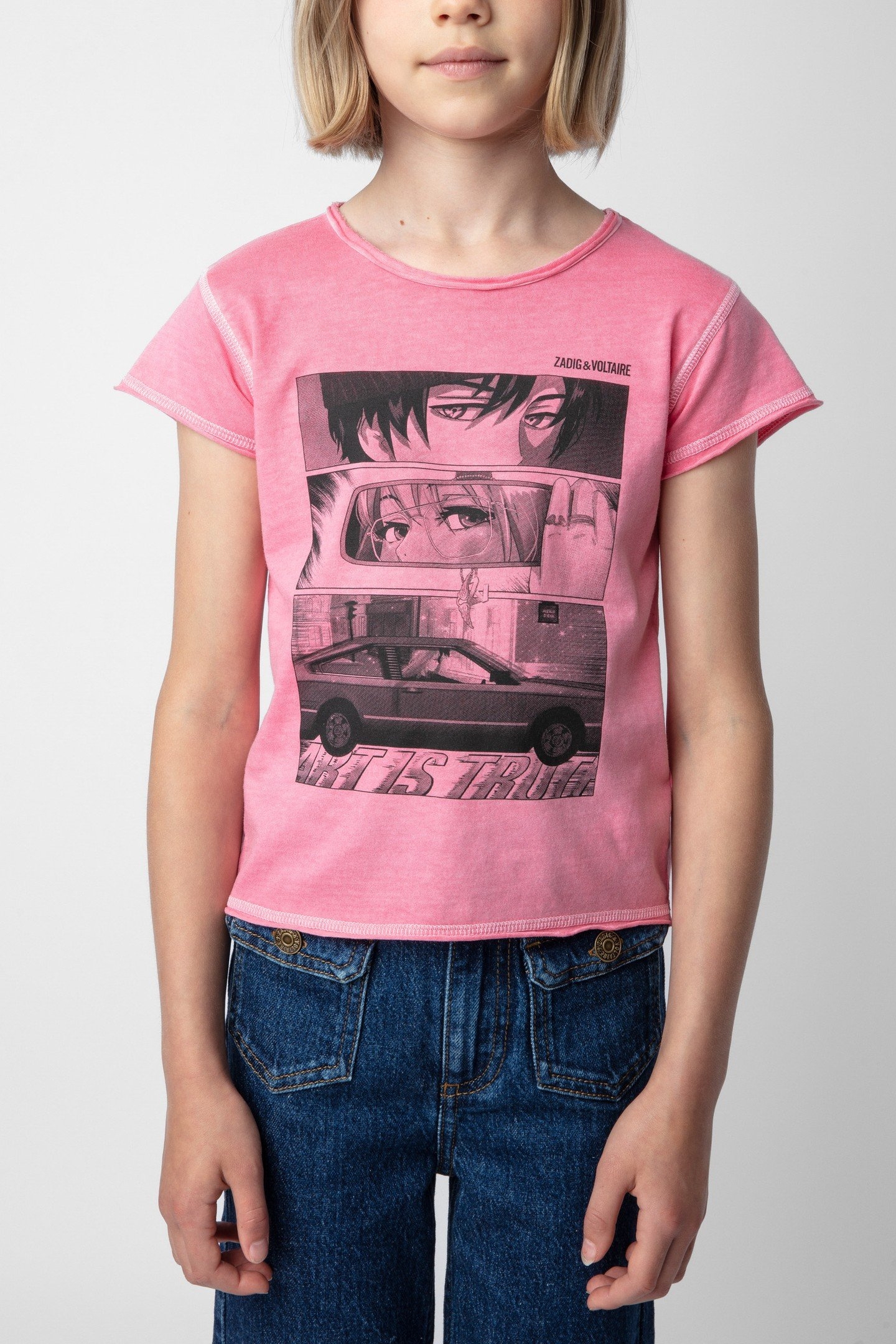 AMBER GIRLS T-SHIRT ROSE 1