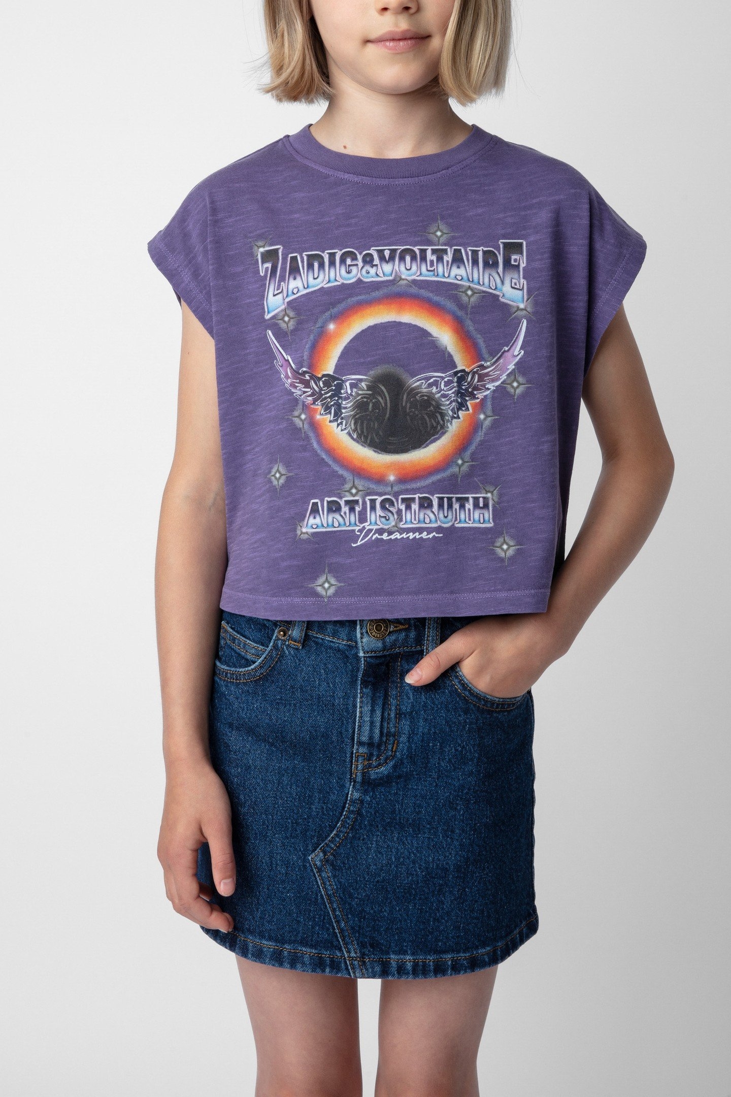 THYA GIRLS T-SHIRT VIOLET 1