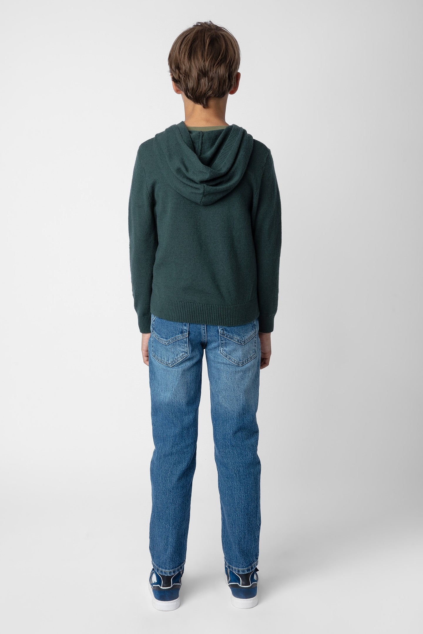 ANDY BOYS HOODIE SWEATER DARK GREEN 2