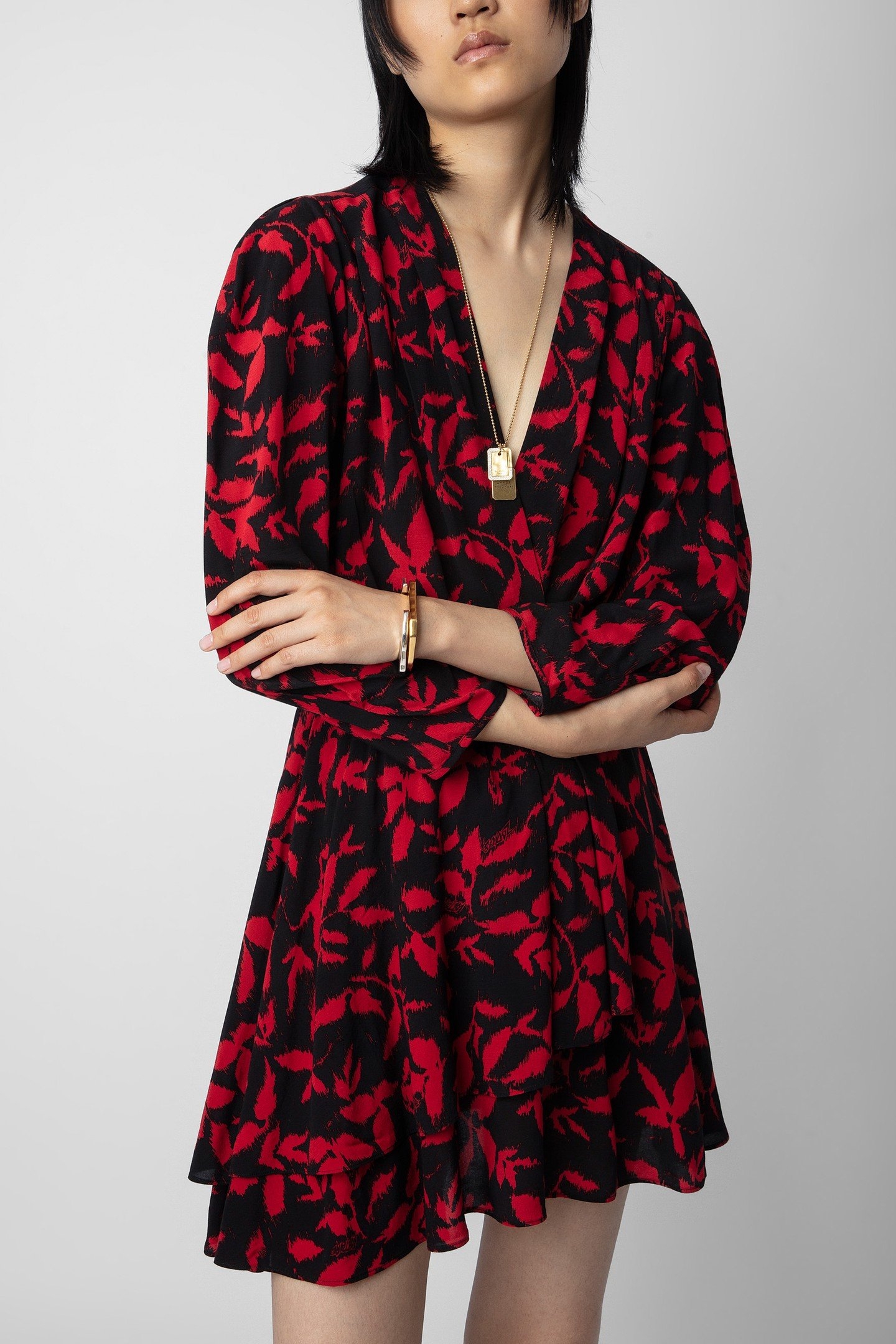 ROGERS SOFT IKAT DRESS NOIR 1