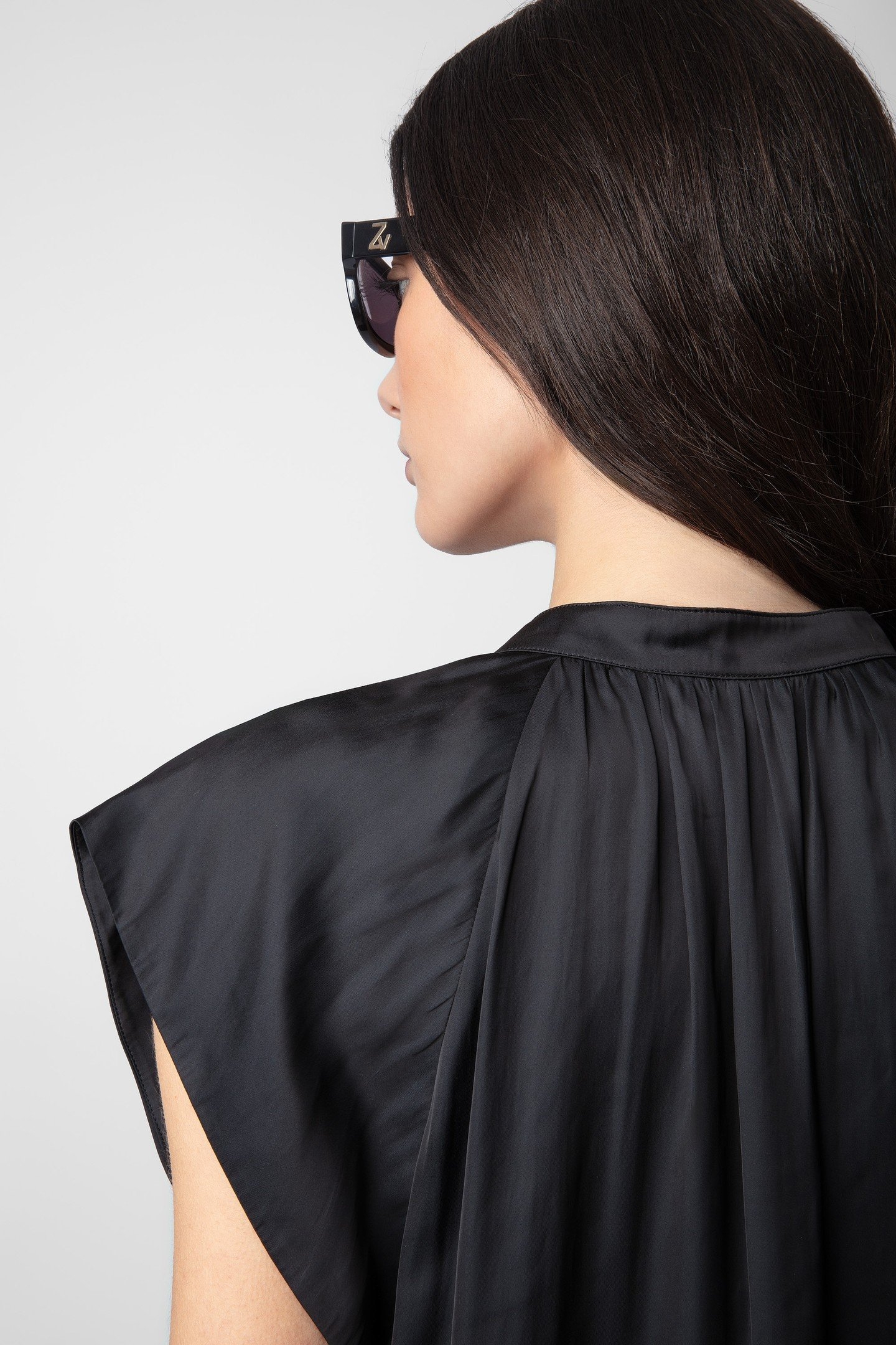 RITO SATIN DRESS NOIR 6