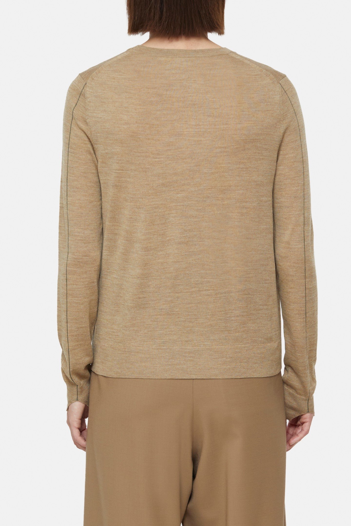 CREW NECK LONG SLEEVE KNITS BROWN SUGAR 3