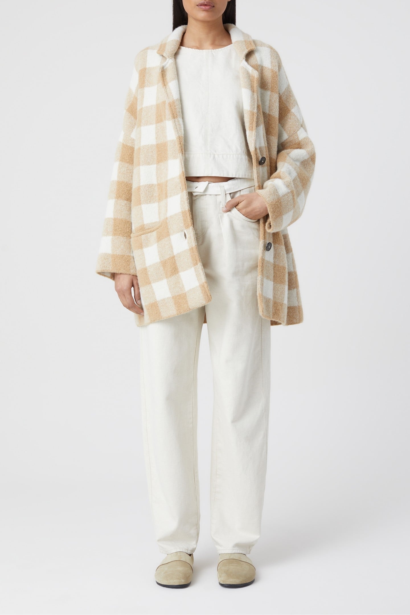 KNITTED SHACKET KNITS CHINO BEIGE 2