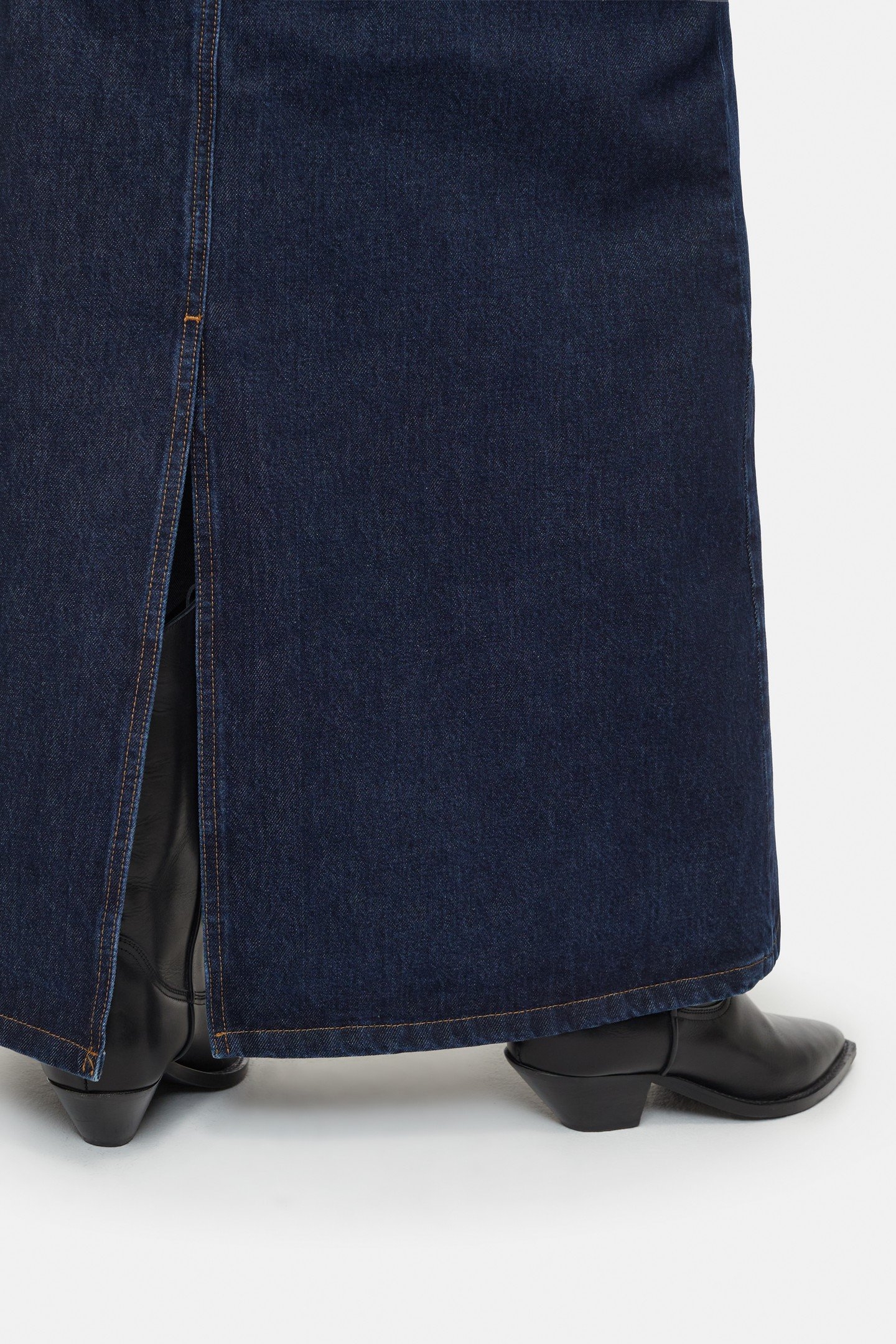 LONG 5-POCKET SKIRT DARK BLUE 5