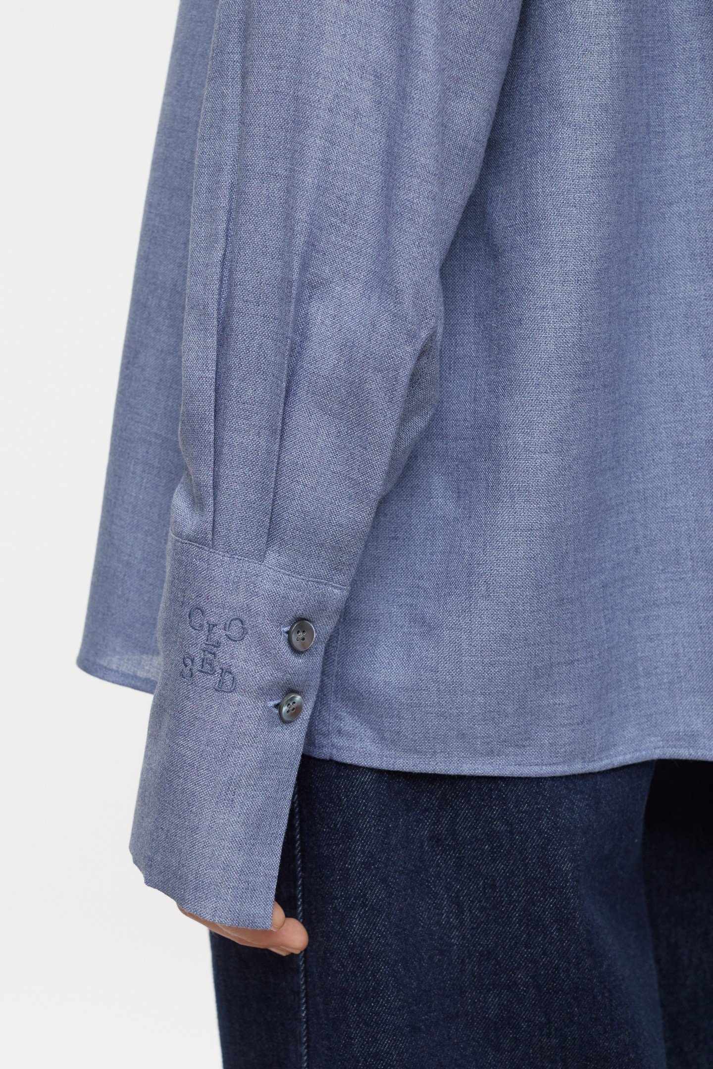 PLEAT BLOUSE SHIRT DARK NIGHT 5