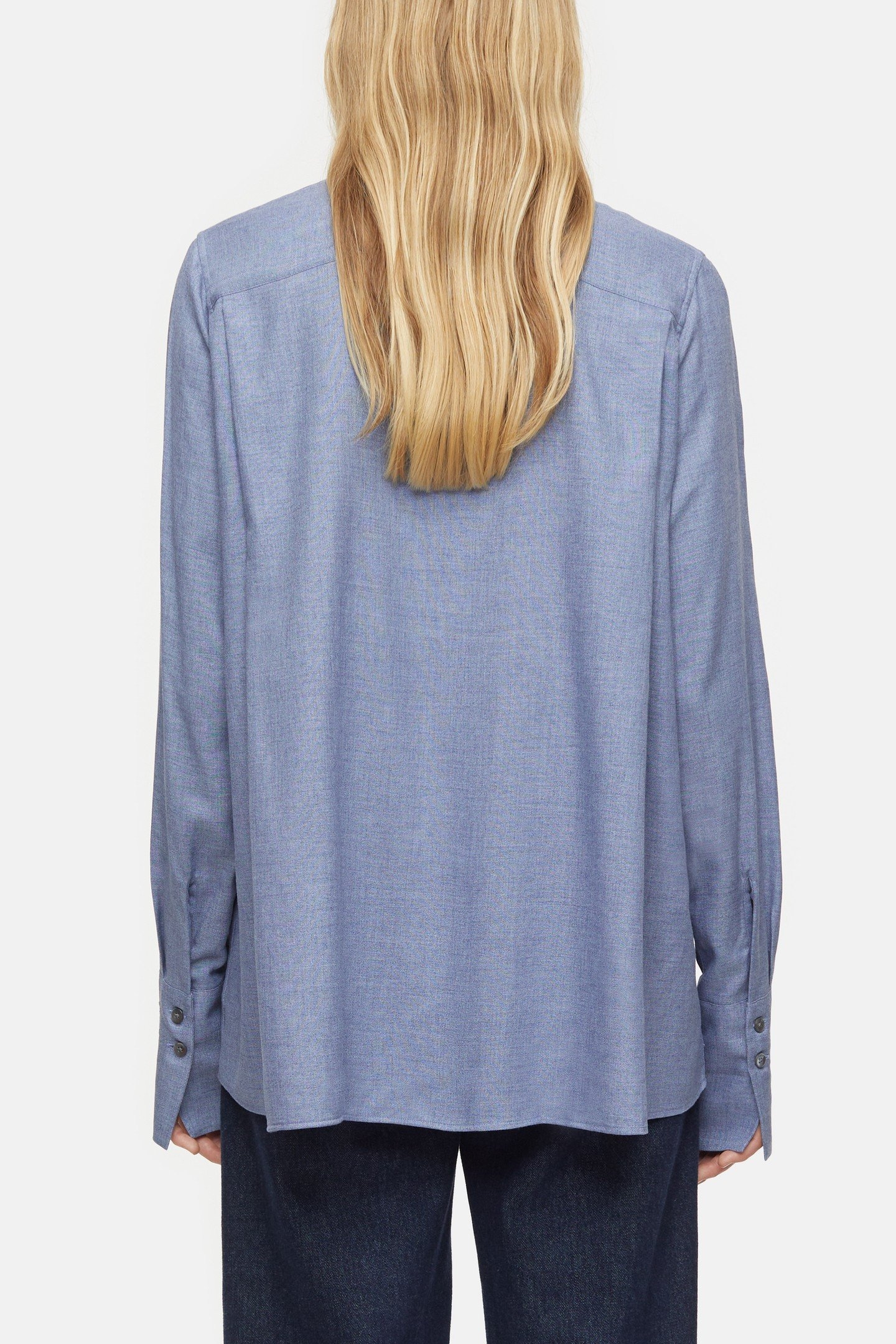 PLEAT BLOUSE SHIRT DARK NIGHT 3