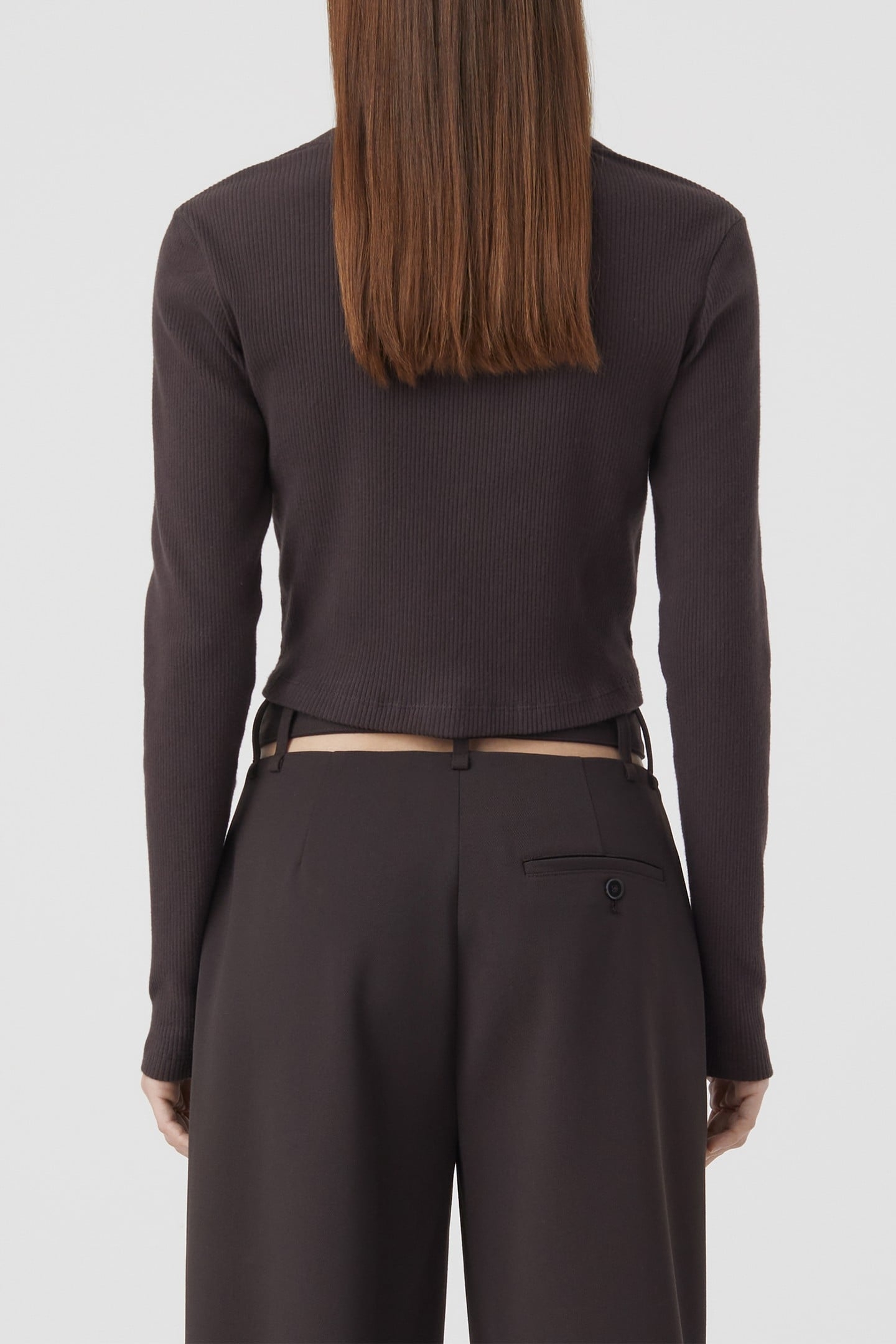 CROPPED LONGSLEEVE T-SHIRTS MOCHA 3