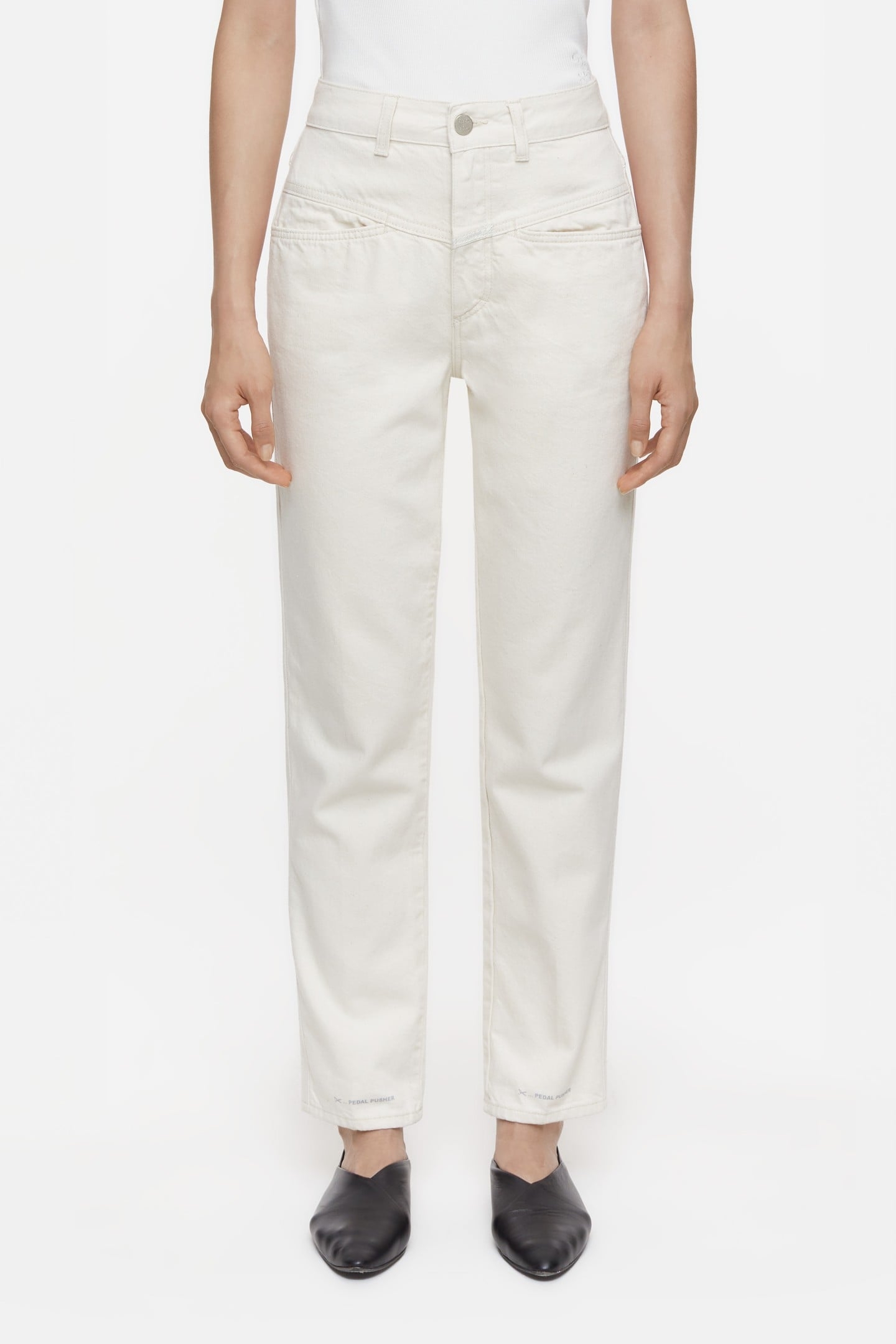 PEDAL PUSHER JEANS IVORY 1