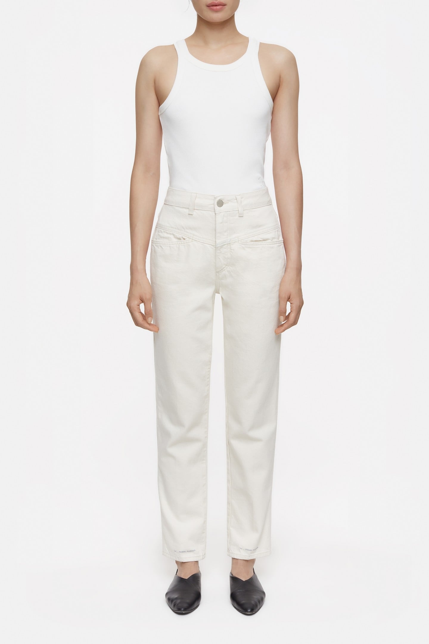 PEDAL PUSHER JEANS IVORY 2