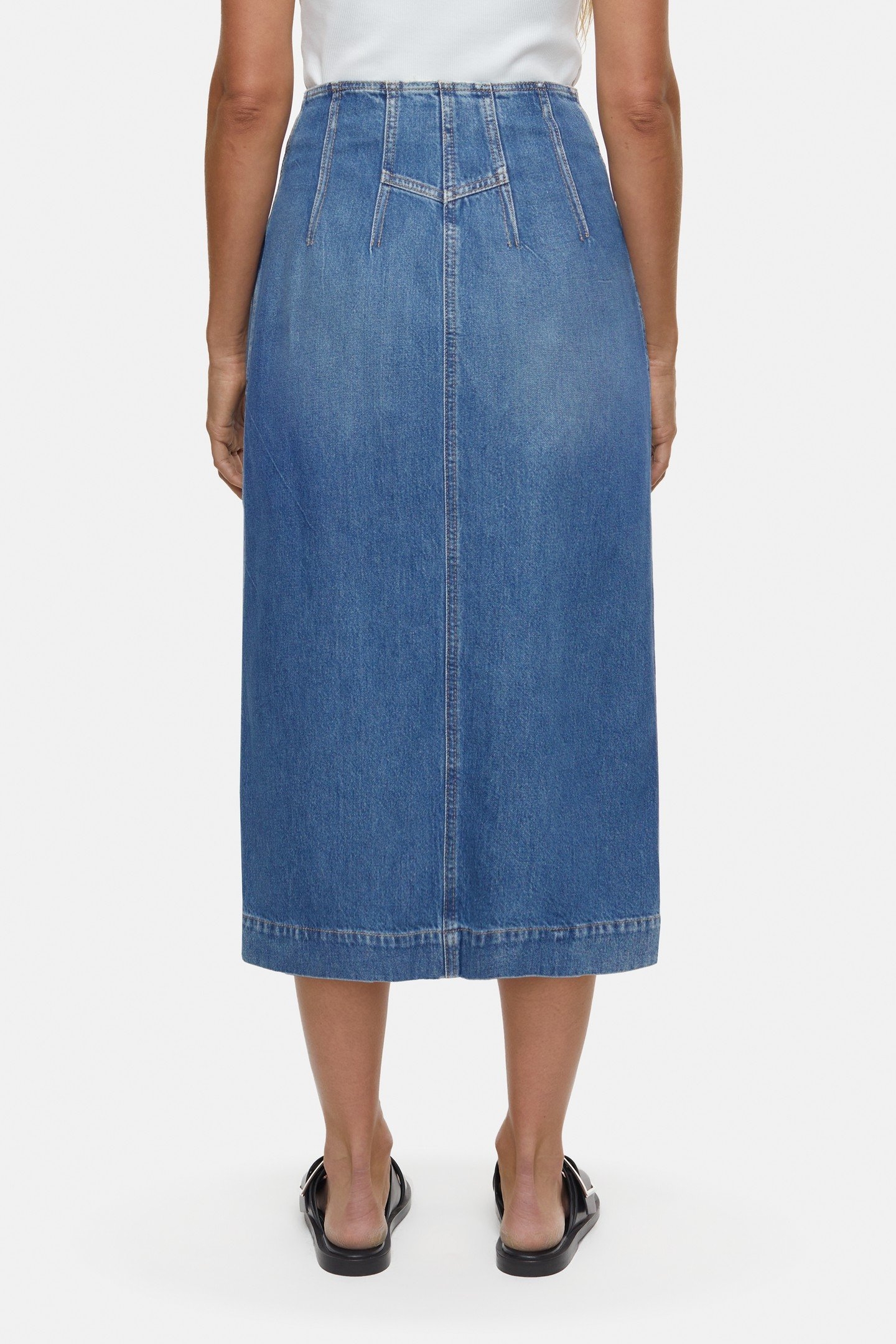 DENIM SKIRT WITH ZIP SKIRTS MID BLUE 4