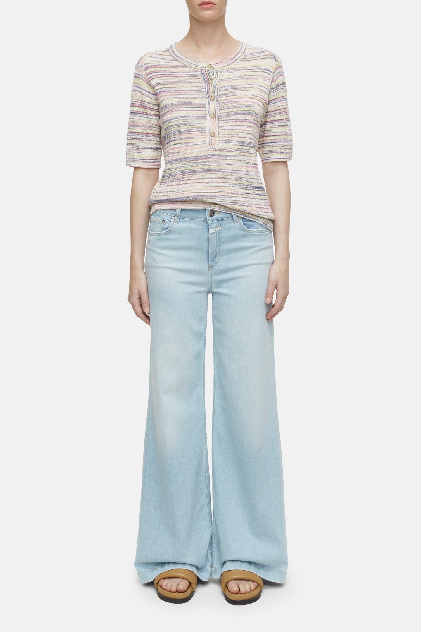 HENLEY SHORT SLEEVE KNITS MULTI COLOUR 3