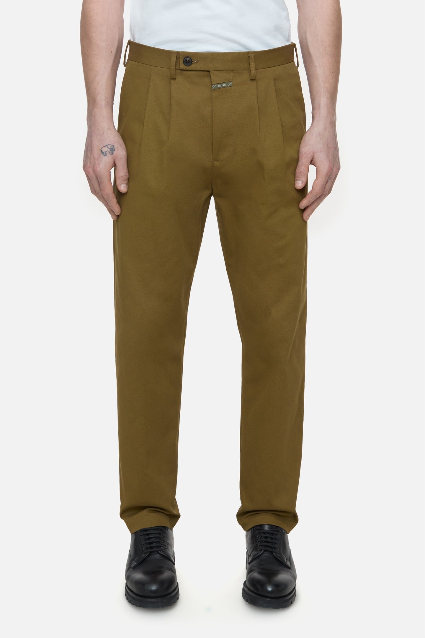 BERGEN TAPERED PANTS GOLDEN MOSS 2