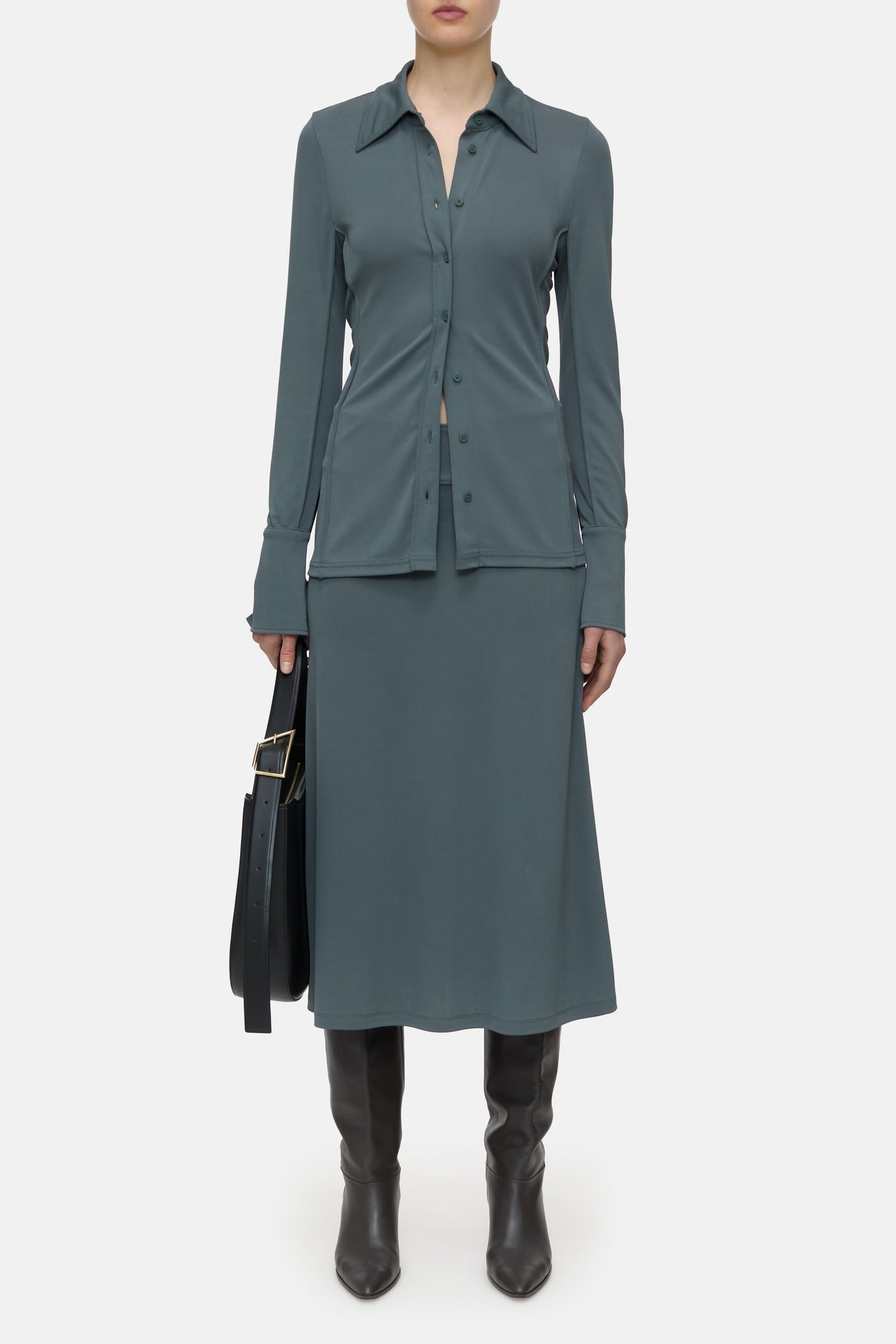 JERSEY SKIRT PINI GREEN 2