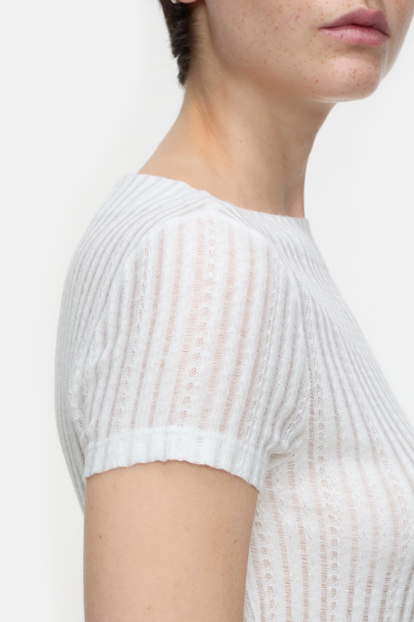 STRAIGHT NECK T-SHIRT T-SHIRTS IVORY 4