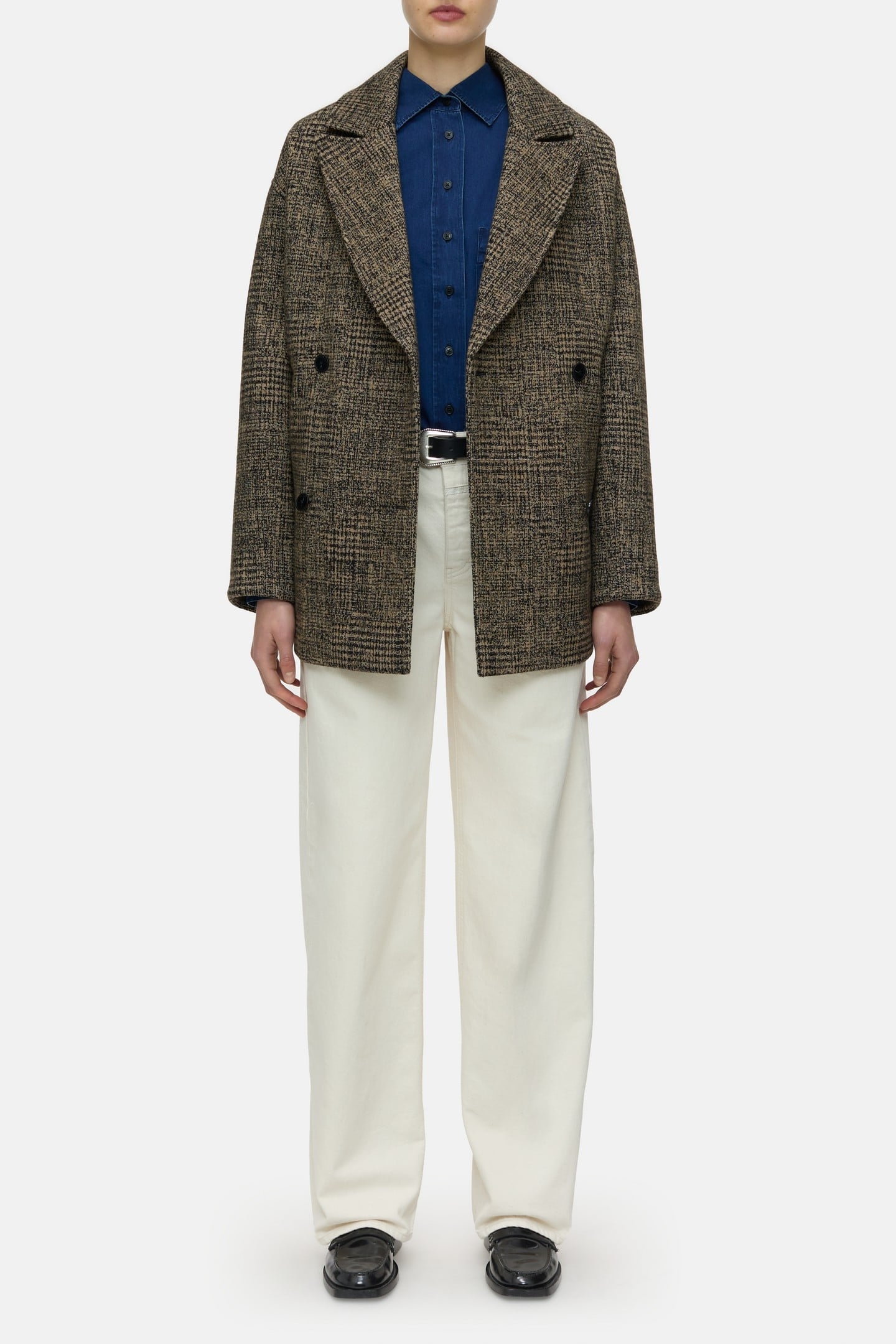 DOUBLE BREASTED COAT JACKET BISCOTTI BROWN 2