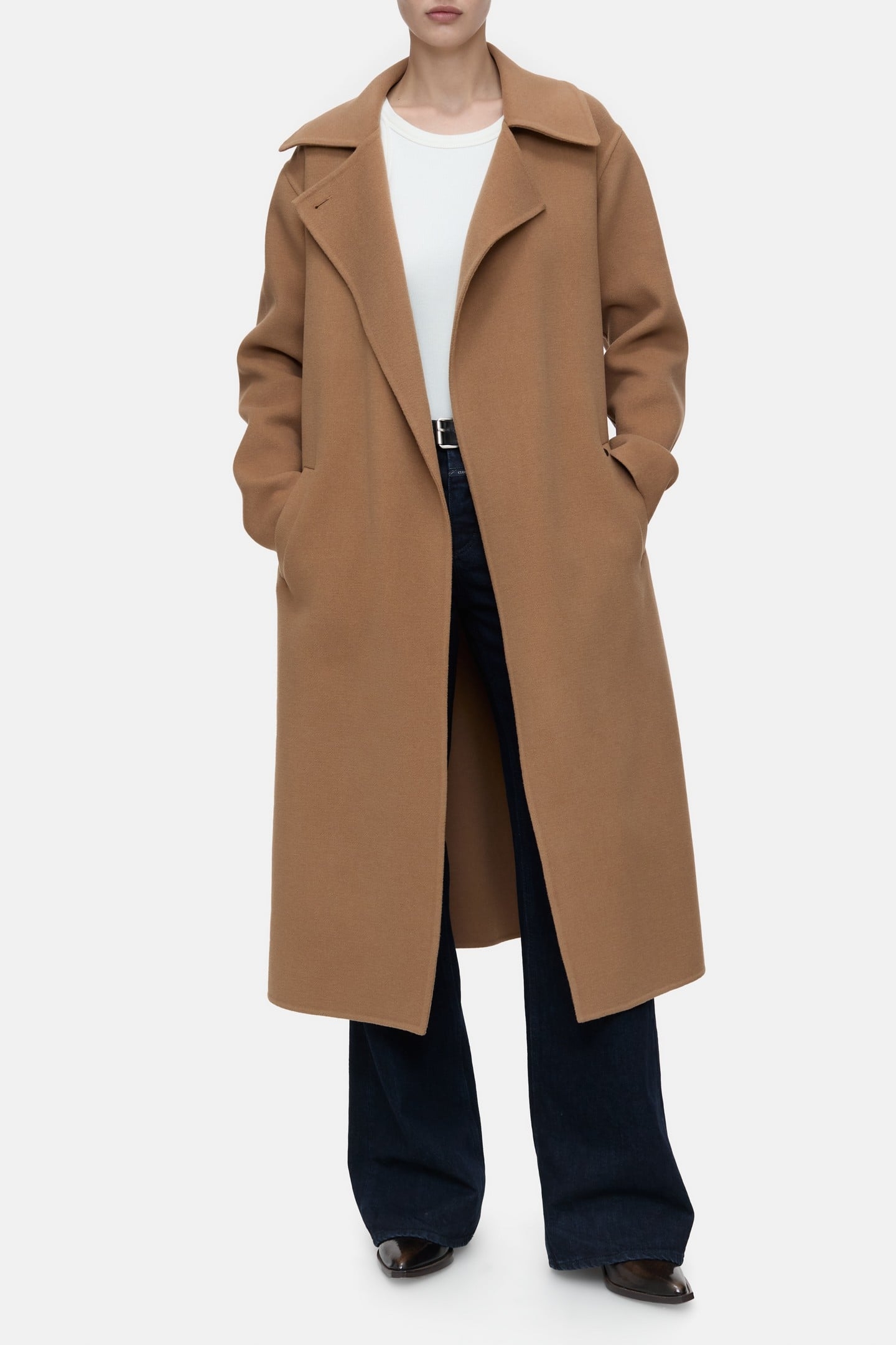 WRAP COAT JACKET BISCOTTI BROWN 2