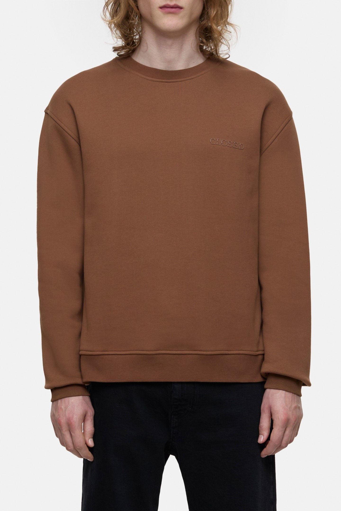 LOGO CREWNECK SWEAT T-SHIRTS CHESTNUT 1