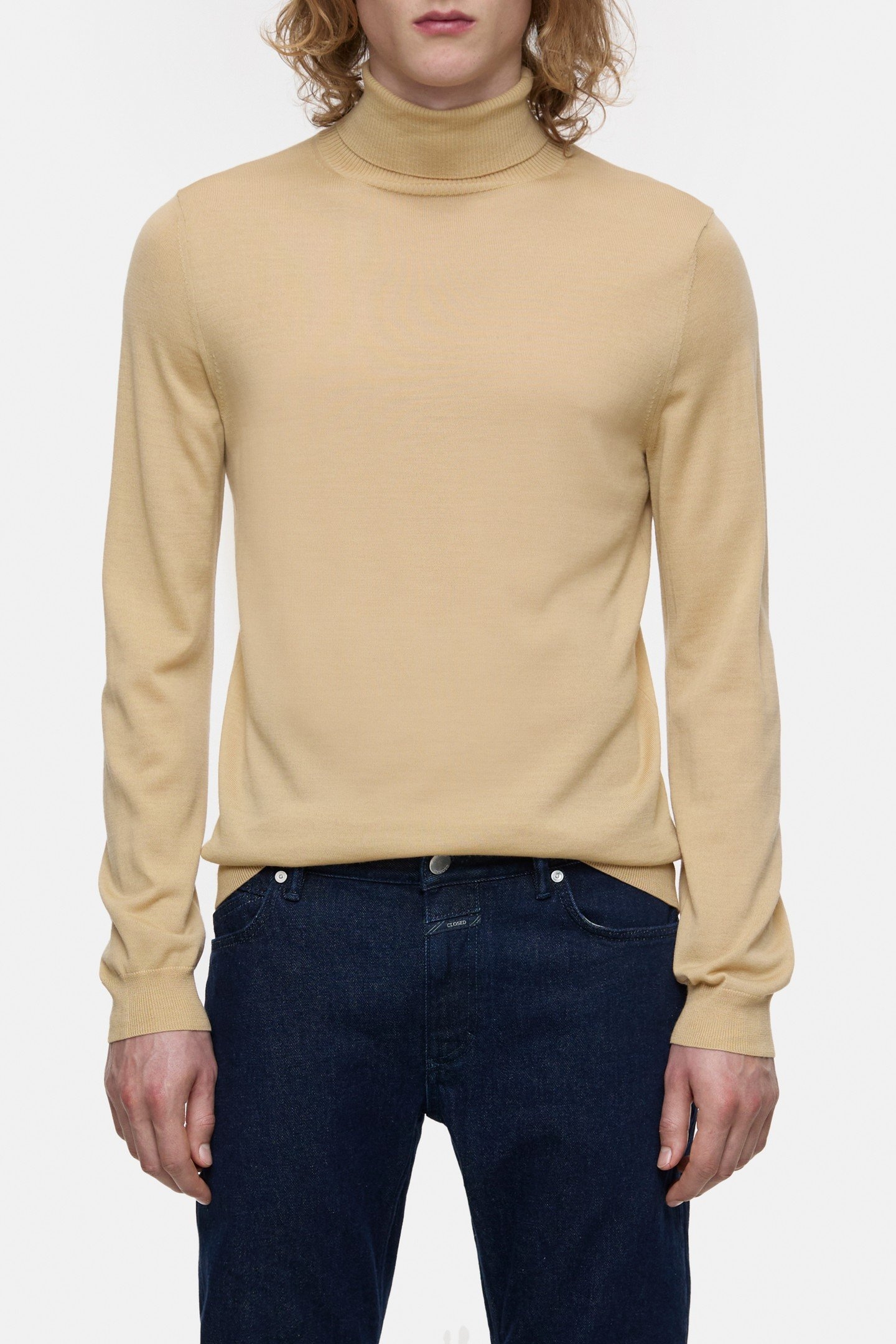 TURTLE-NECK JUMPER KNITS PEANUTBUTTER 1