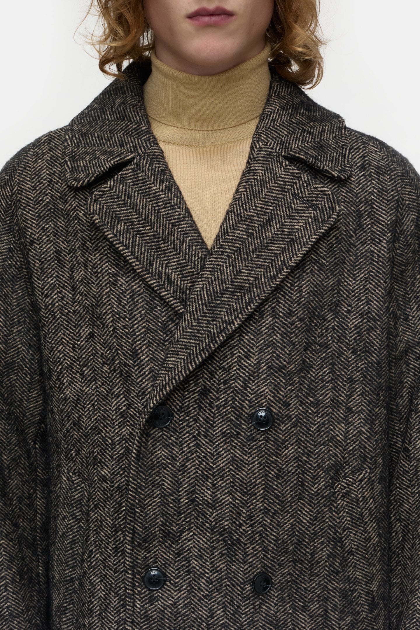 DOUBLE BREASTED COAT JACKET BLACK 4