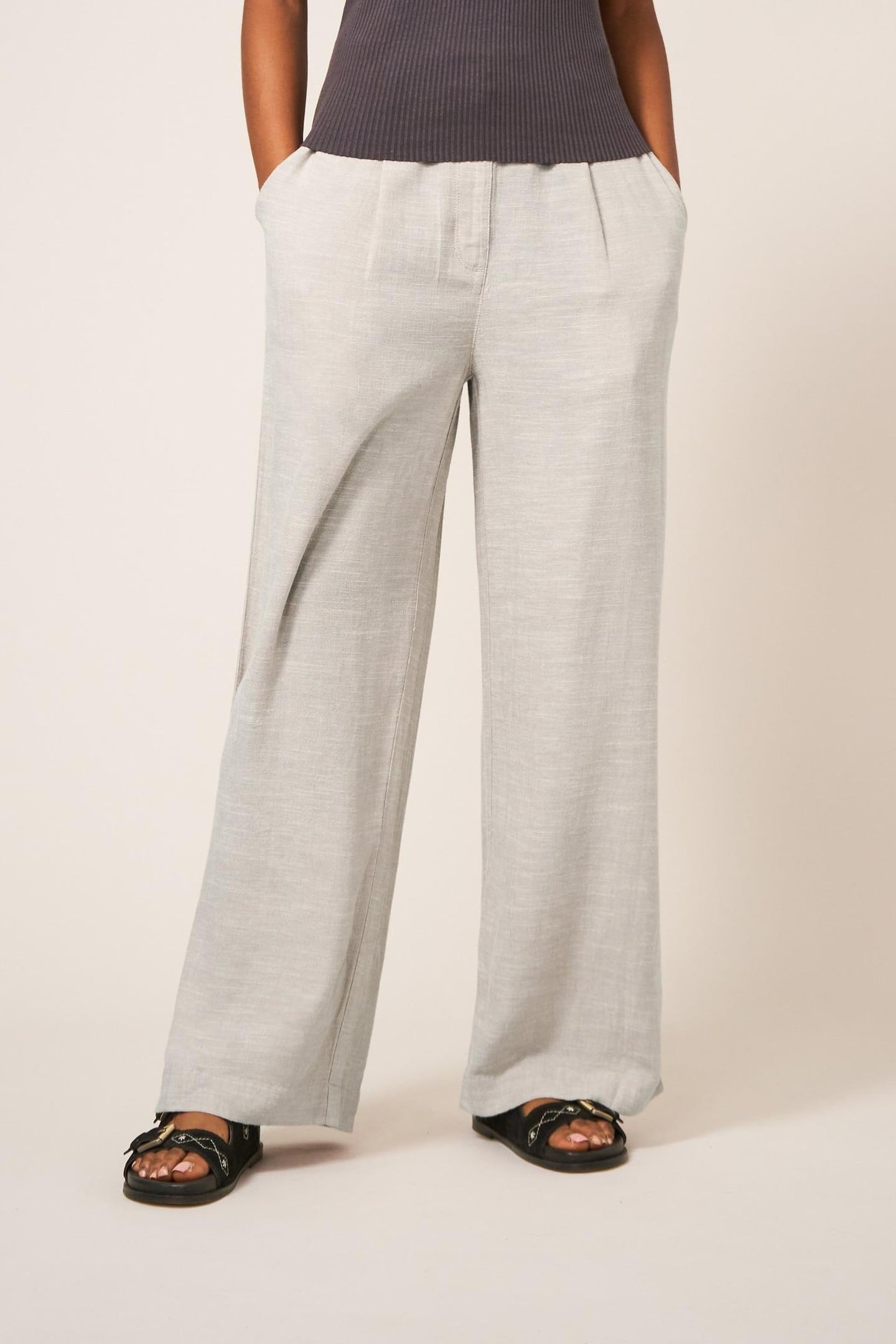 LUCINDA WIDE LEG TROUSER LIGHT NATURAL 2