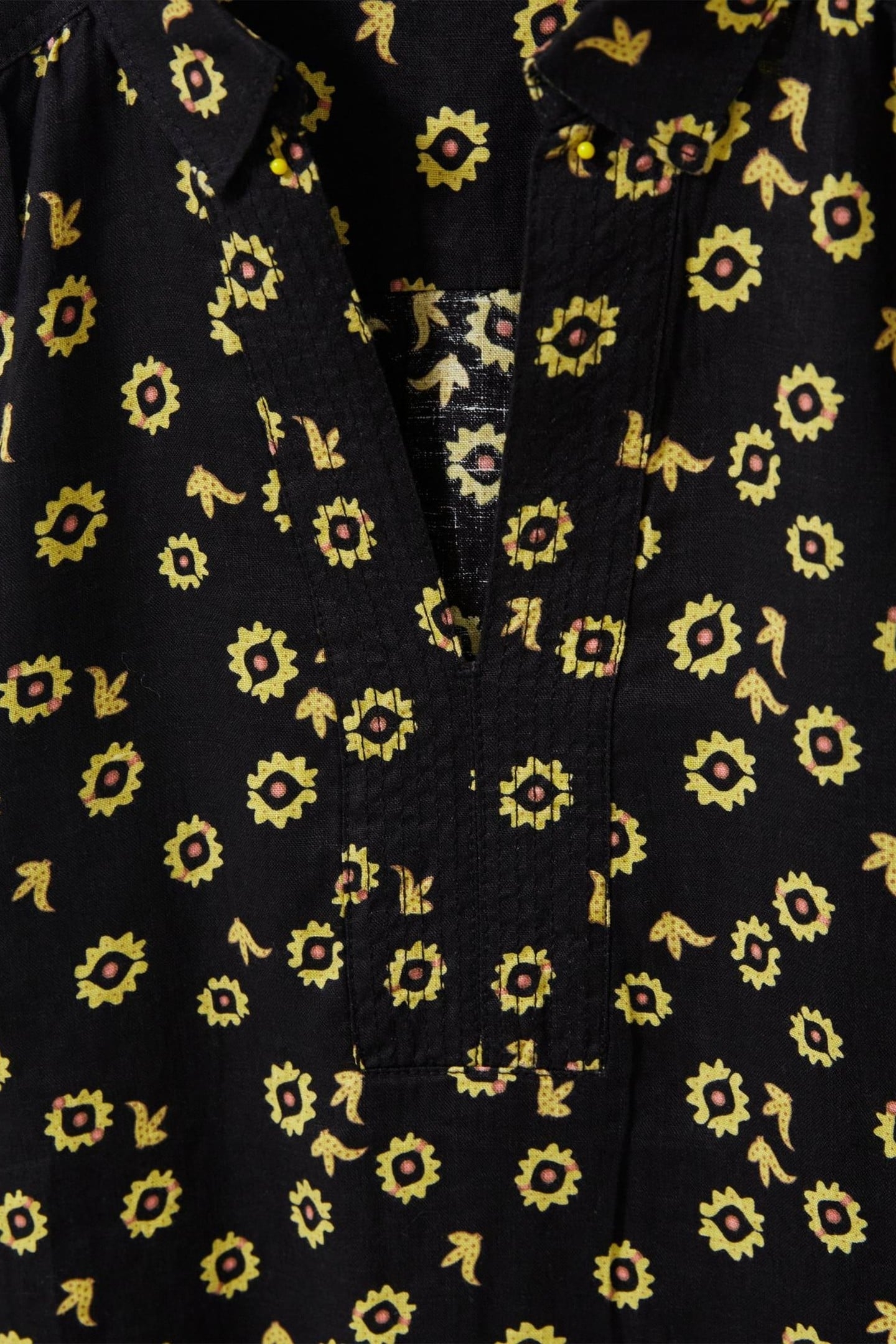 BLAIRE LINEN TUNIC BLACK MULTI 4