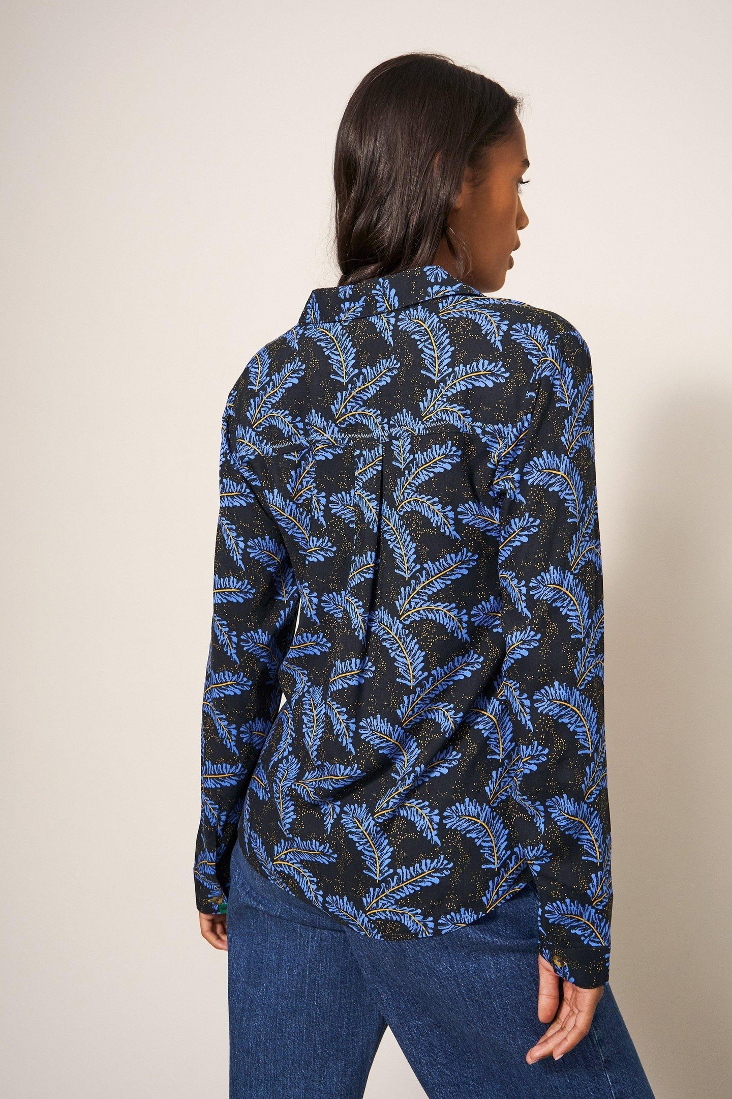 MAPLE SHIRT NAVY PRINT 1