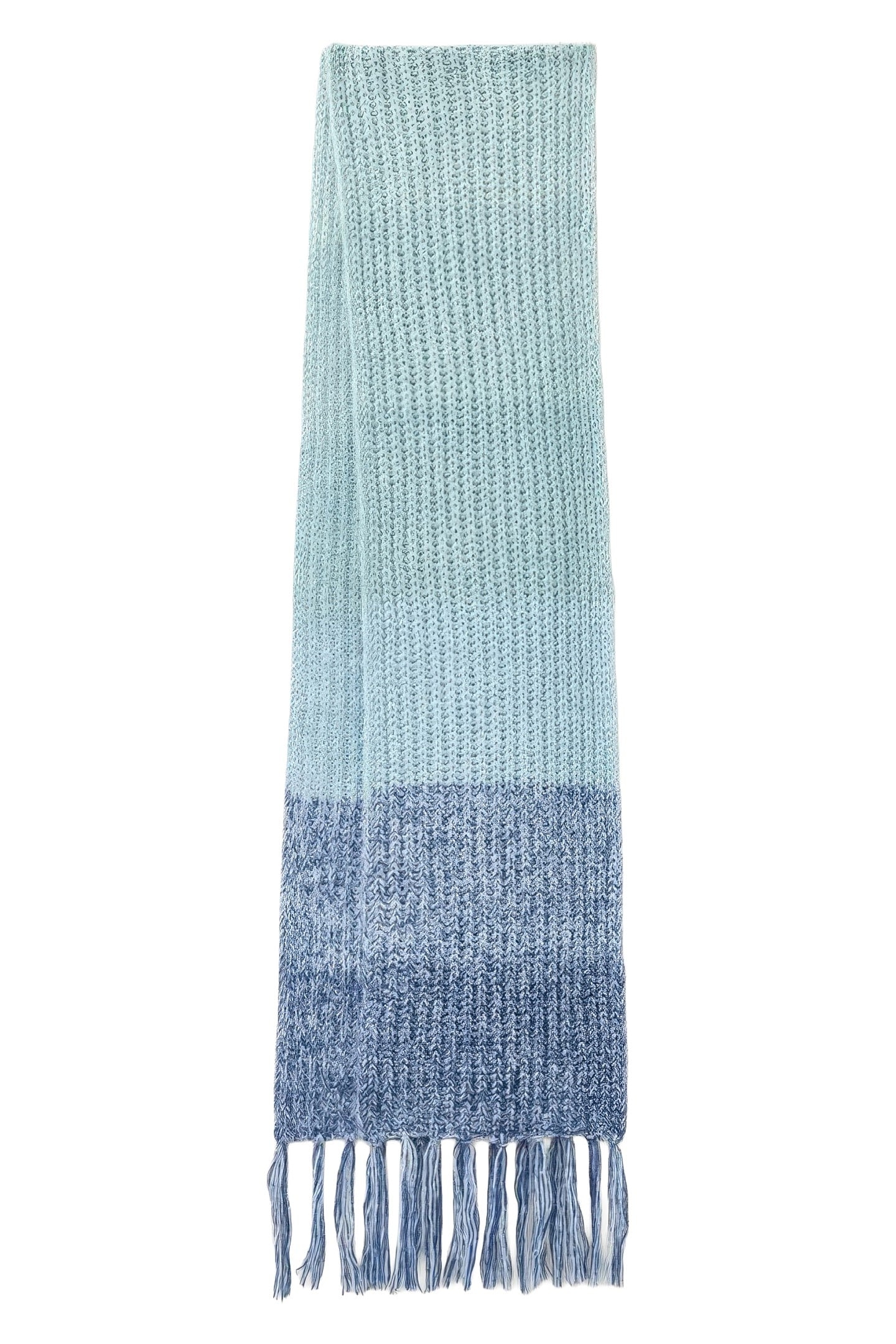 KNITTED OMBRE SCARF BLUE MULTI 3