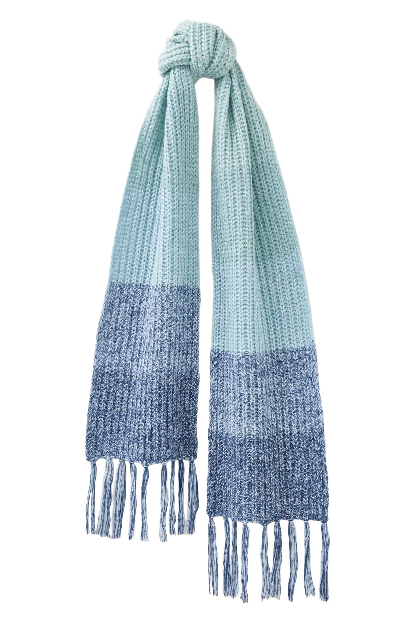 KNITTED OMBRE SCARF BLUE MULTI 5