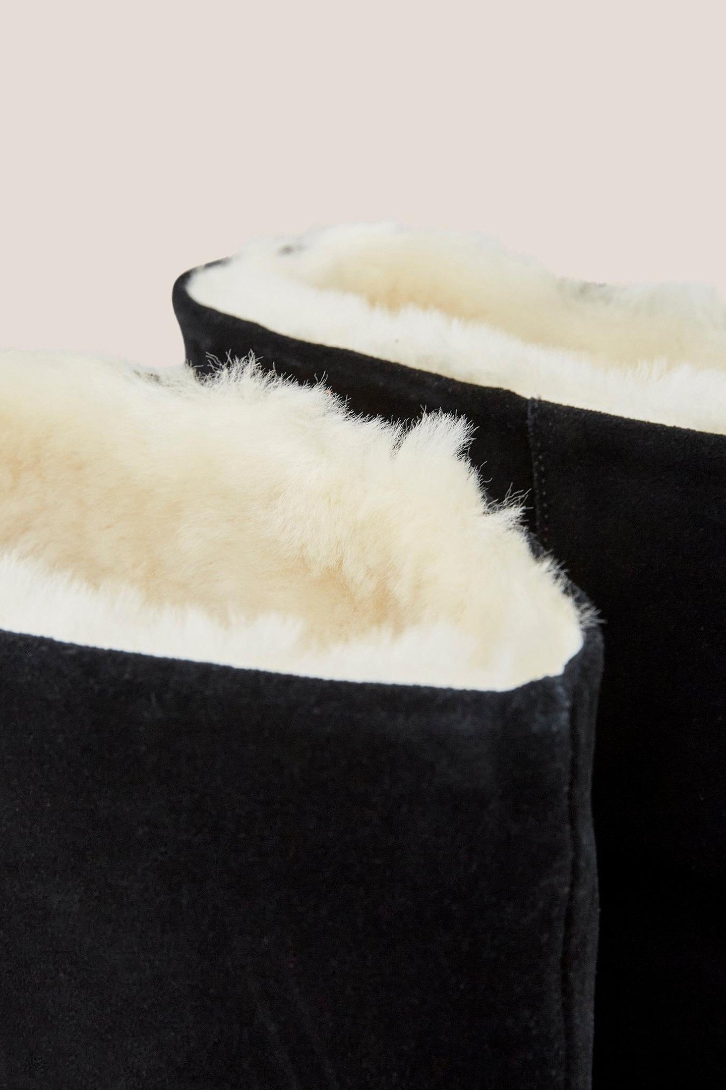 ENYA LEATHER FUR KNEE BOOT PURE BLACK 6