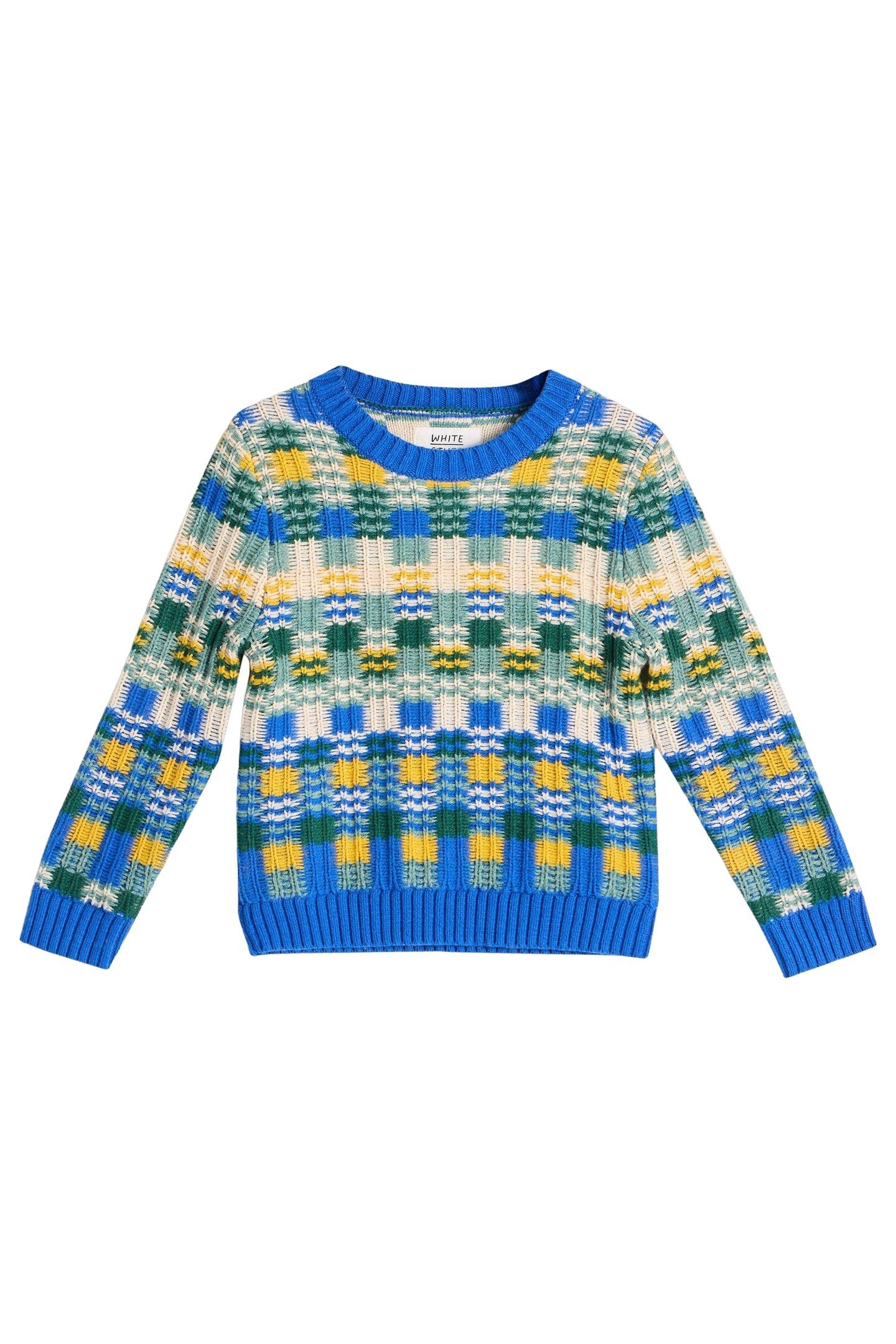 CHECKERBOARD JUMPER BLUE MULTI 1