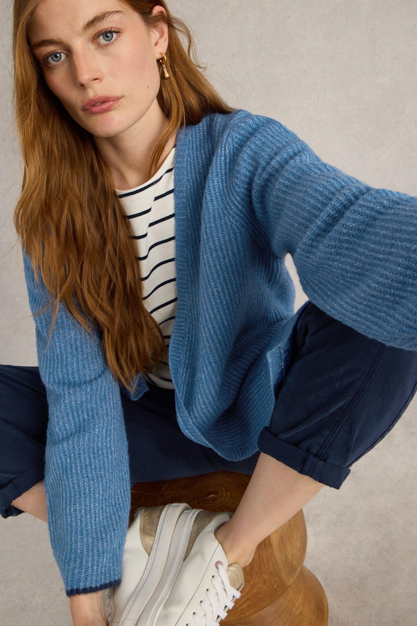 EMMIE LONGLINE CARDI MID BLUE 4