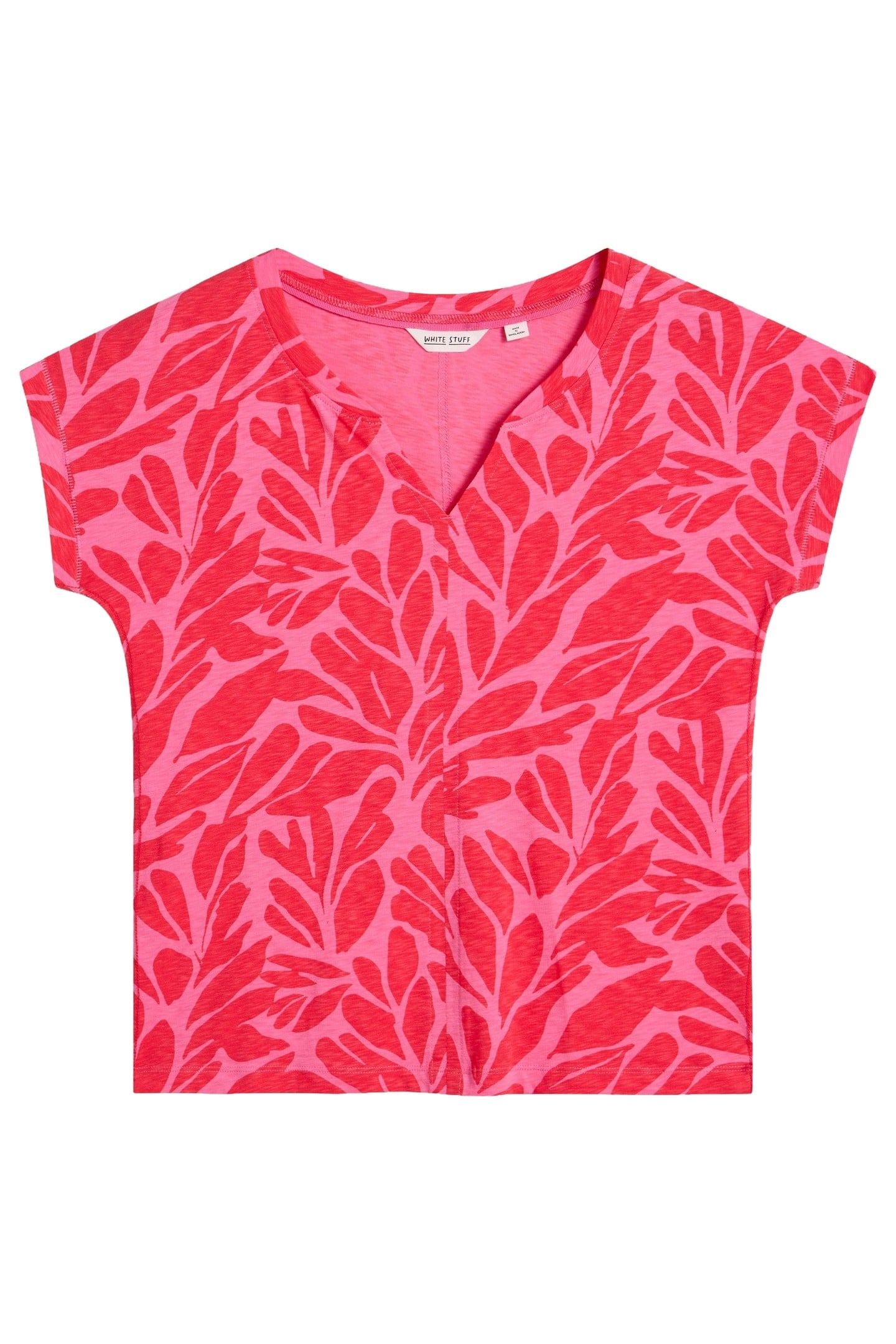 NELLY NOTCH NECK TEE MID PINK 3