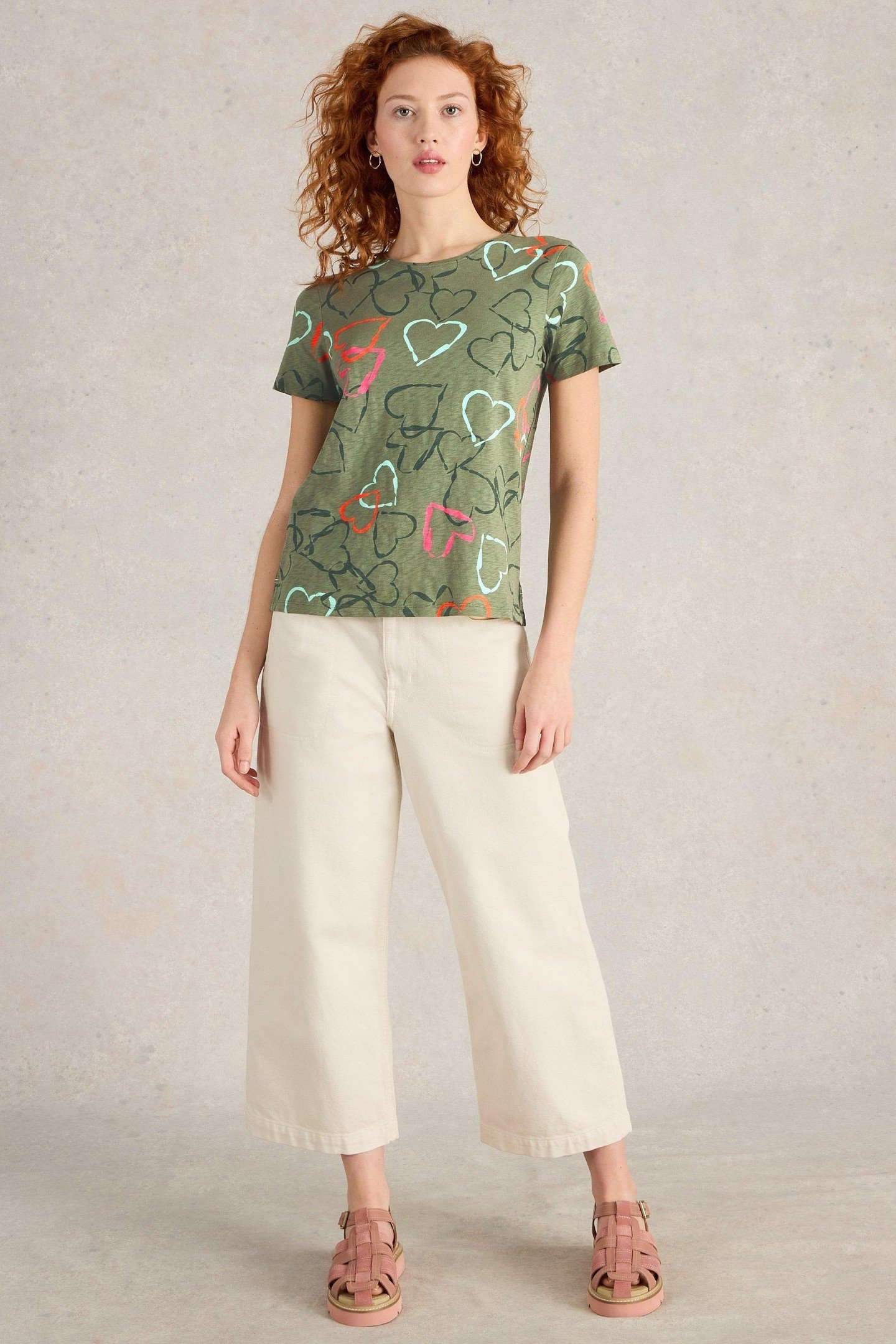 ABBIE TEE GREEN PRINT 1