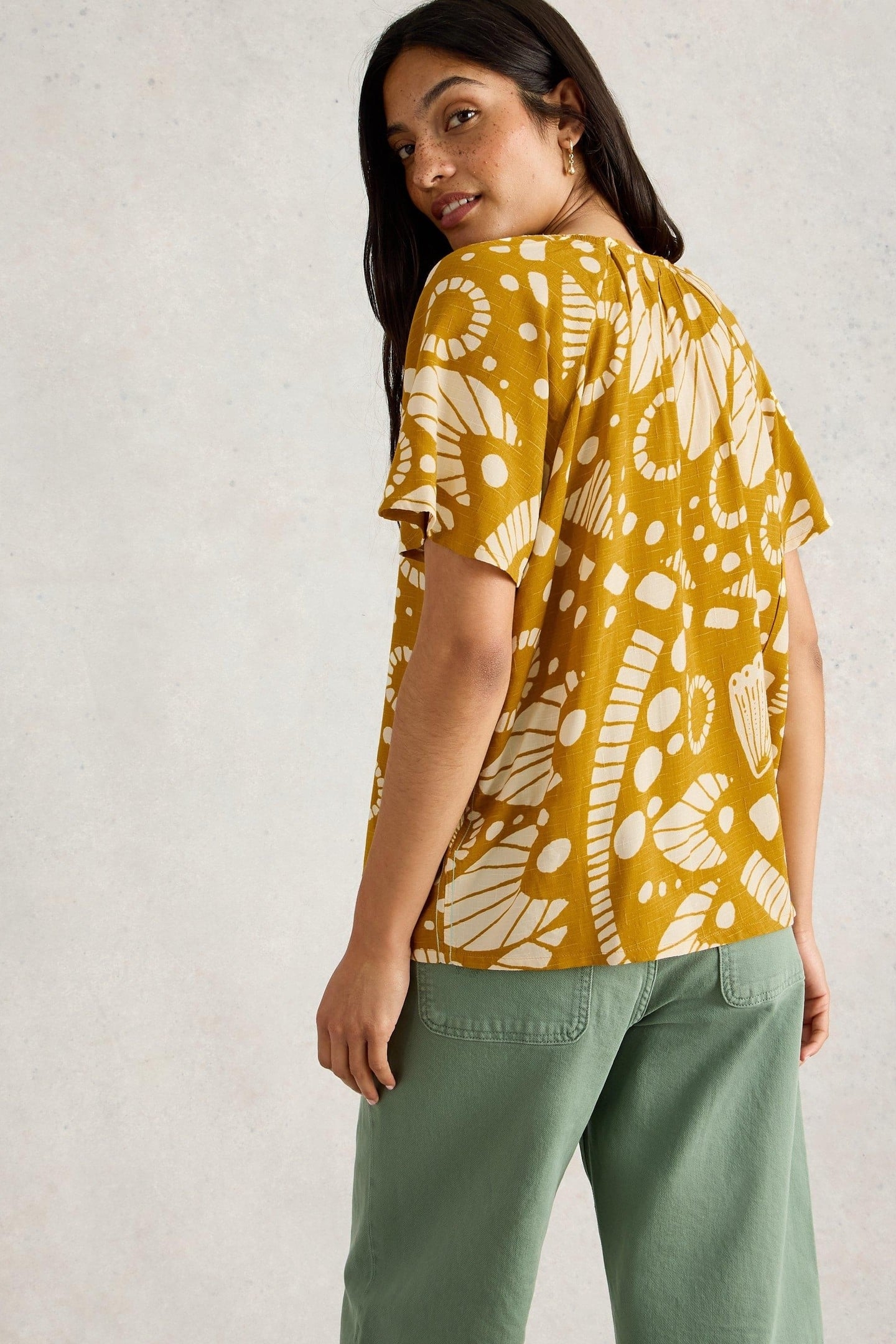 IMOGEN TOP CHARTREUSE PRINT 2