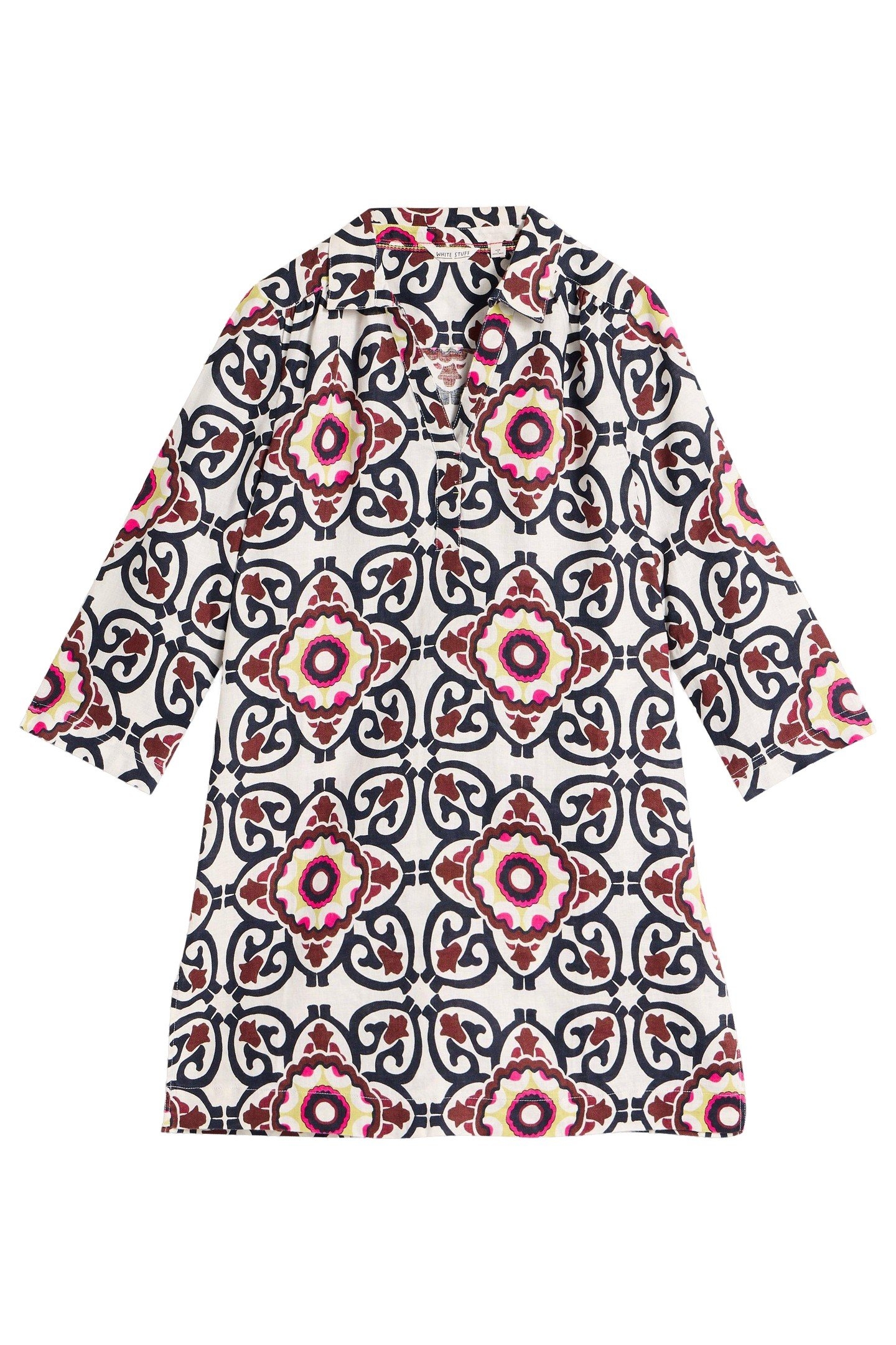 BLAKE LINEN TUNIC IVORY PRINT 3